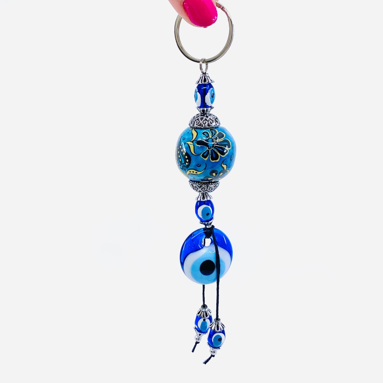 Evil Eye Ceramic Key Chain 2 Natto USA 