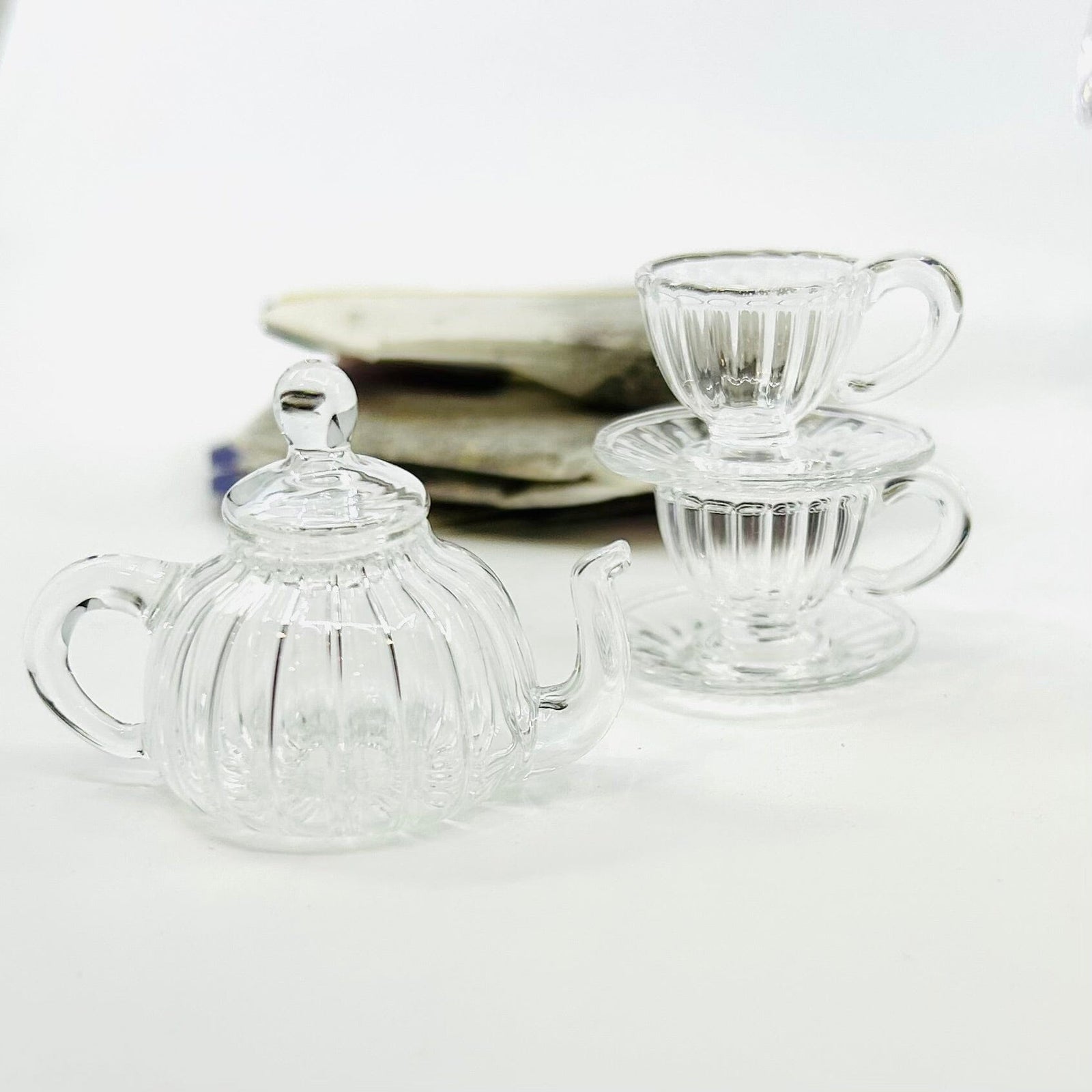 Tiniest Glass Tea Set Miniature - 
