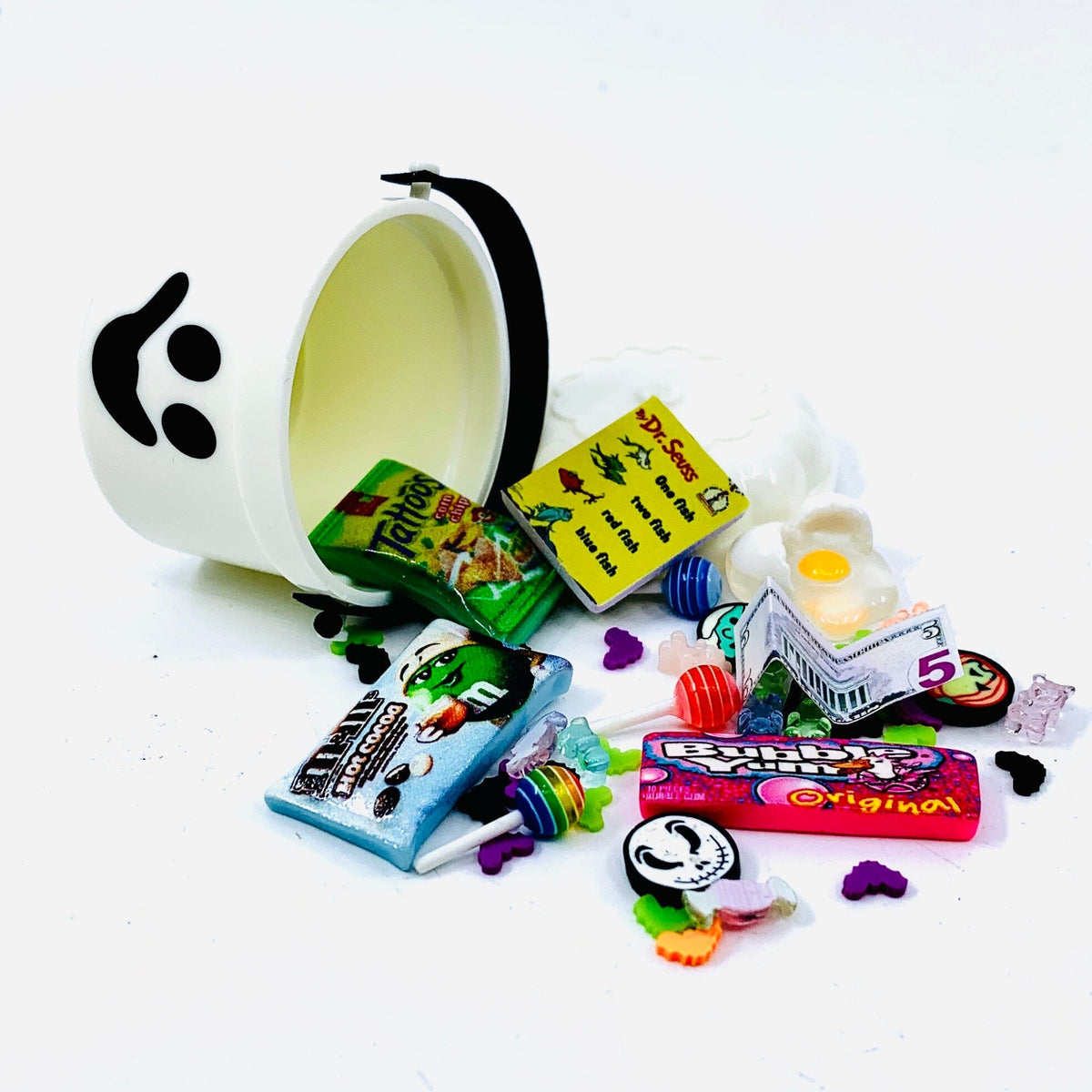Miniature Throwback Trick or Treat Candy Bucket - Ghost Miniature - 