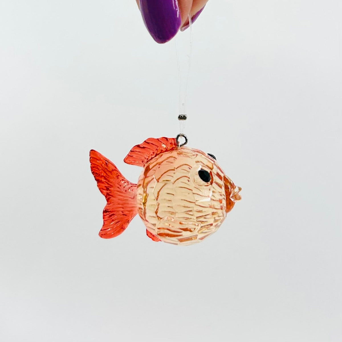 Crystal Acrylic Fish Ornament, Orange Ornament GANZ 