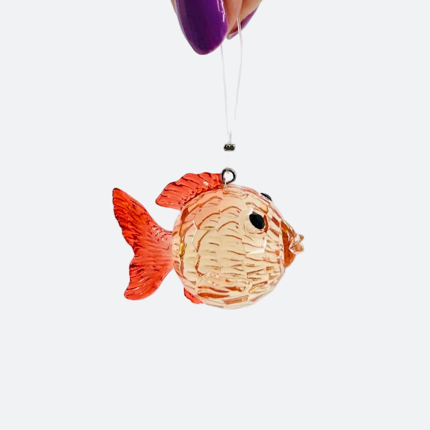 Crystal Acrylic Fish Ornament, Orange Ornament GANZ 