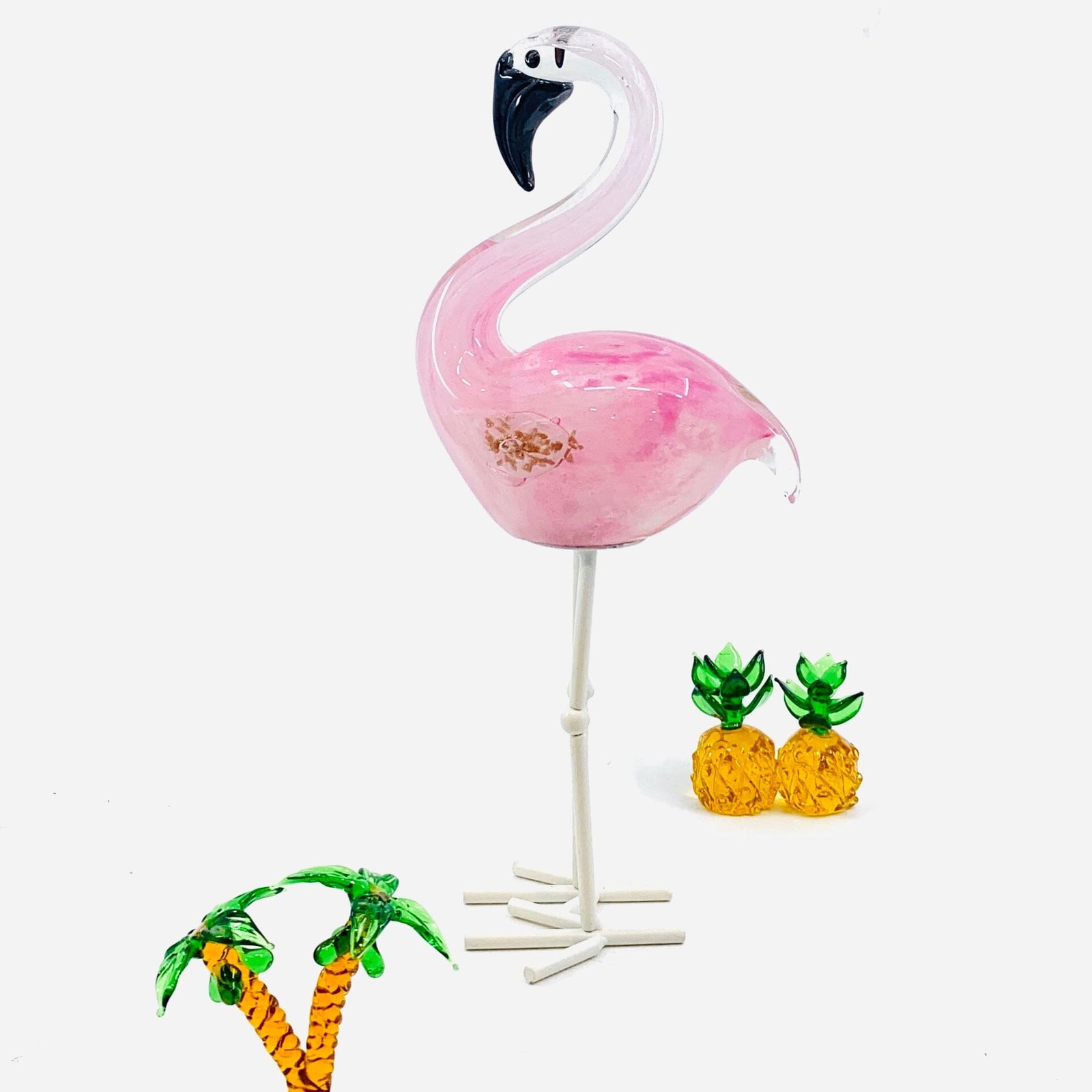 Elegant Flamingo Statue Diamond Star 