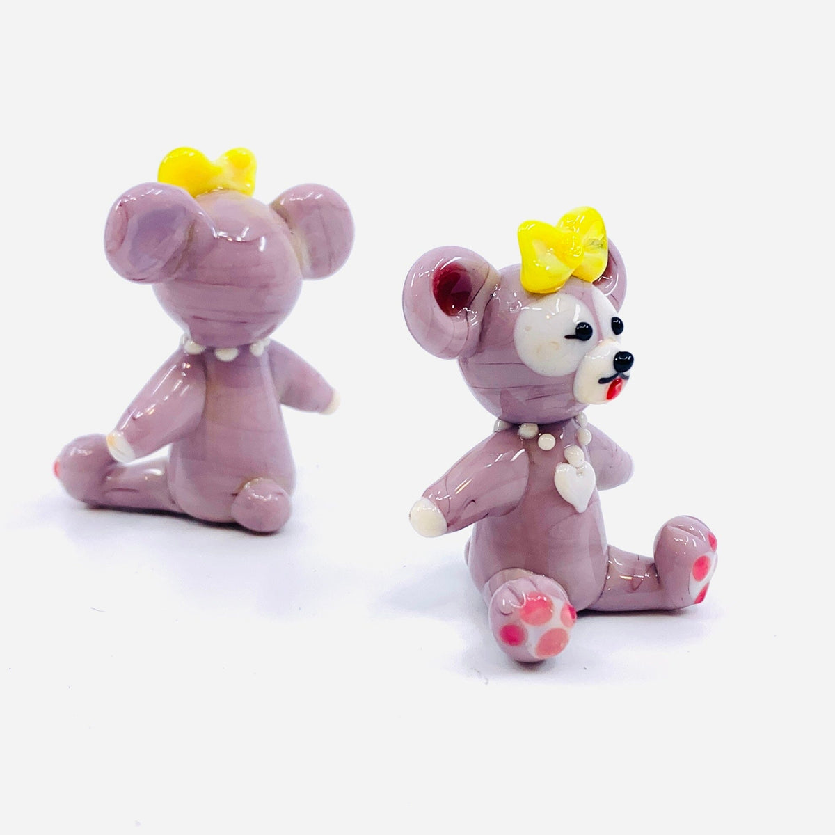 Glass Purple Koala Bear Miniature Alex 