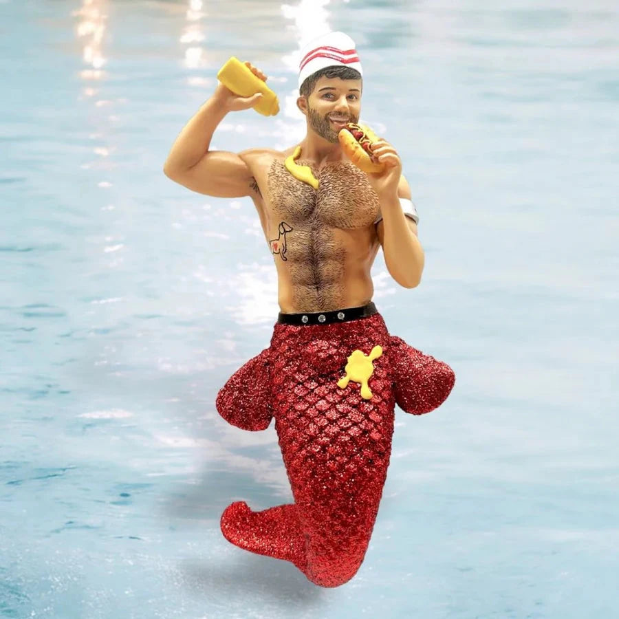 Messy Weiner Merman Ornament December Diamonds 
