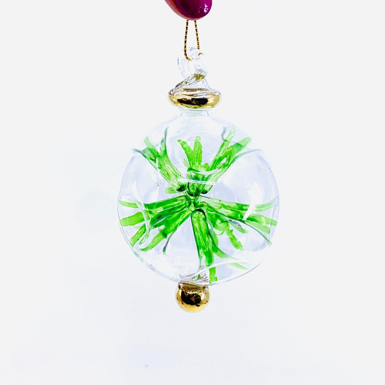 Hand Blown Starburst Ornaments, Green Small Unique Tradings LLC 