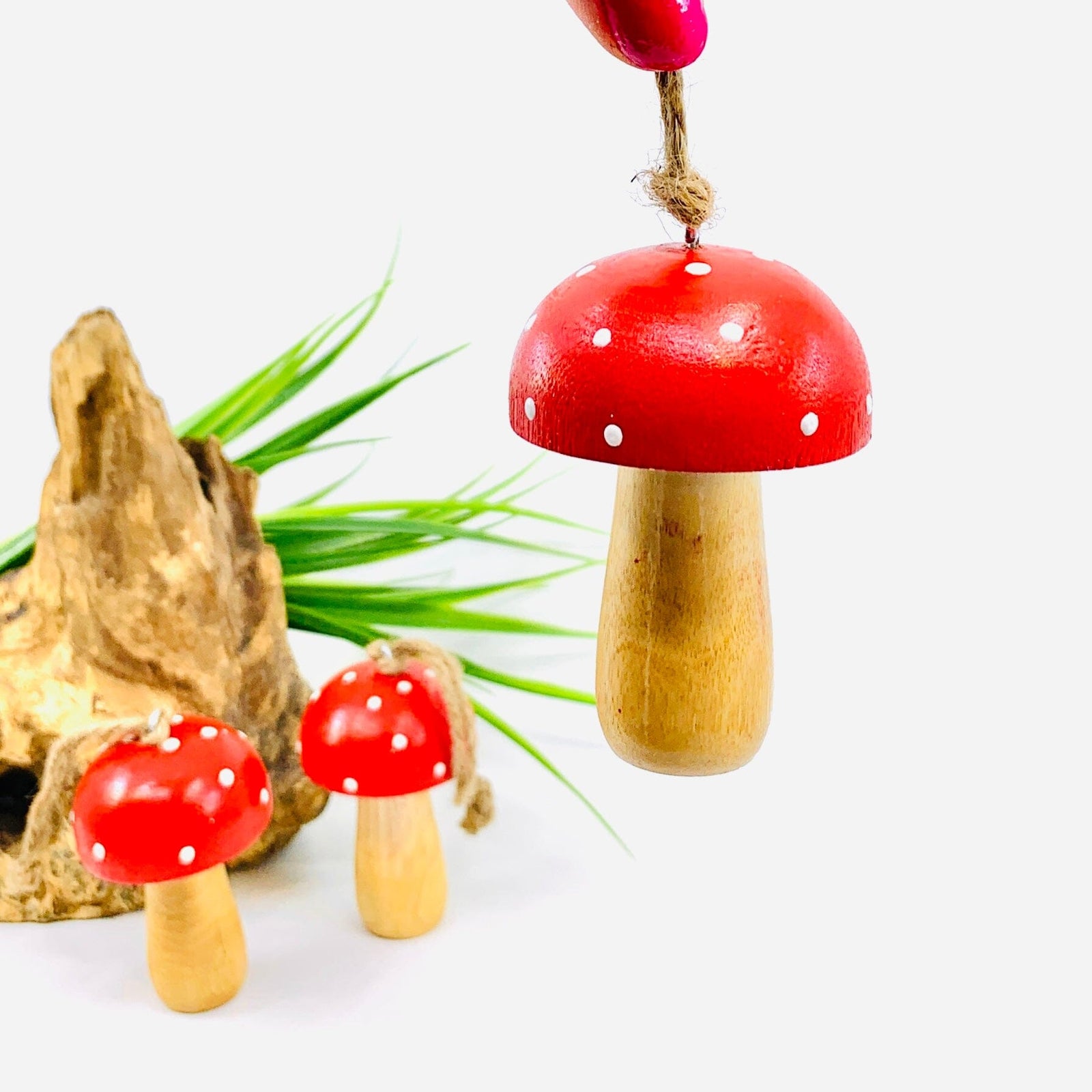 Wooden Toadstool Ornament oak Oak Street 