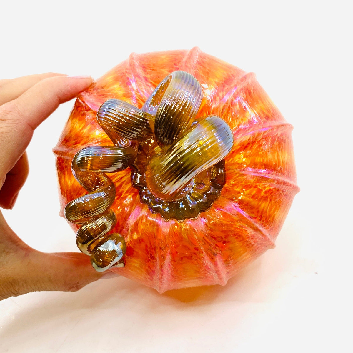Daily Pumpkin 240 Fall Shimmer Squat Daily Pumpkin Luke Adams Glass Blowing Studio 