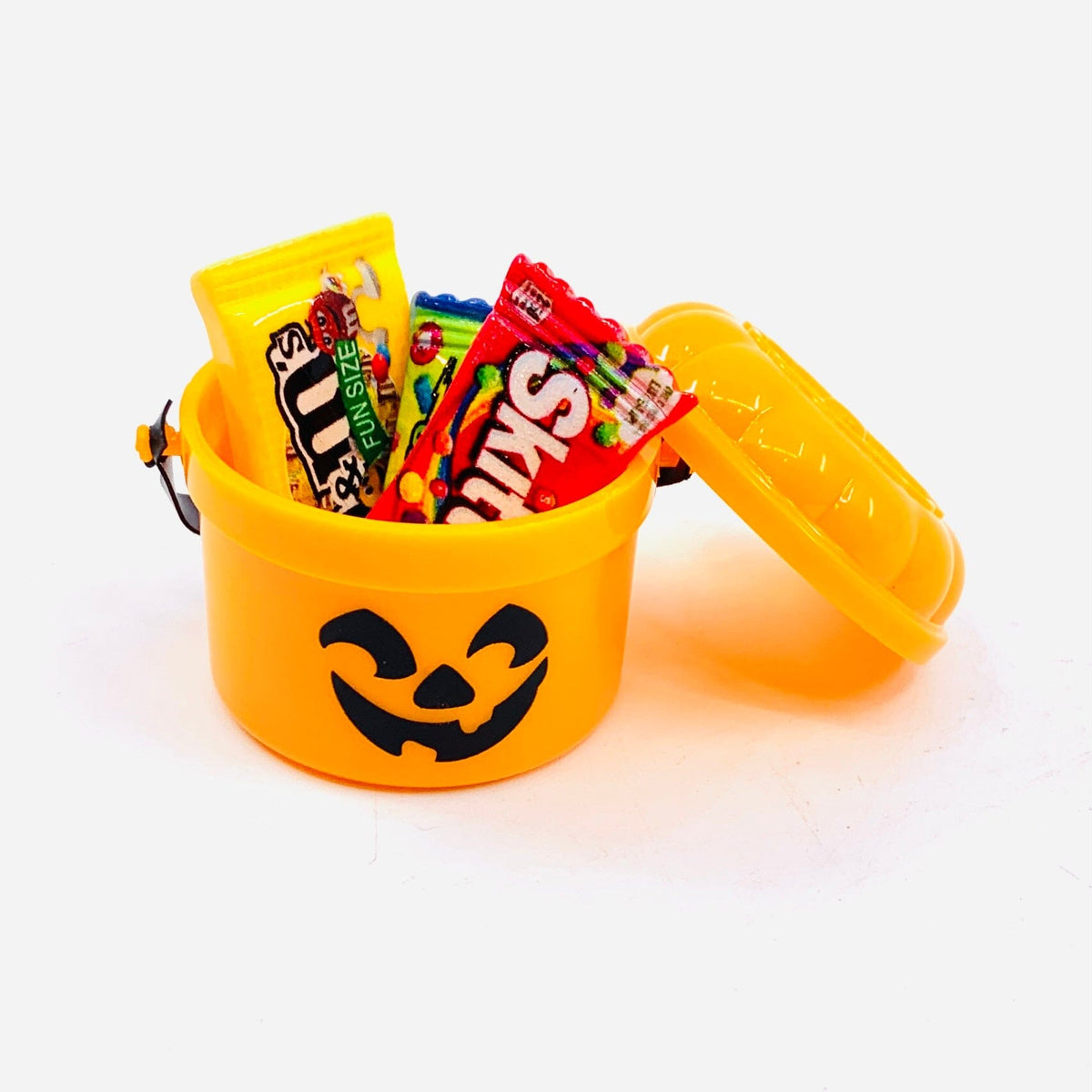 Orange Pumpkin, Miniature Throwback Trick or Treat Candy Bucket Miniature - 
