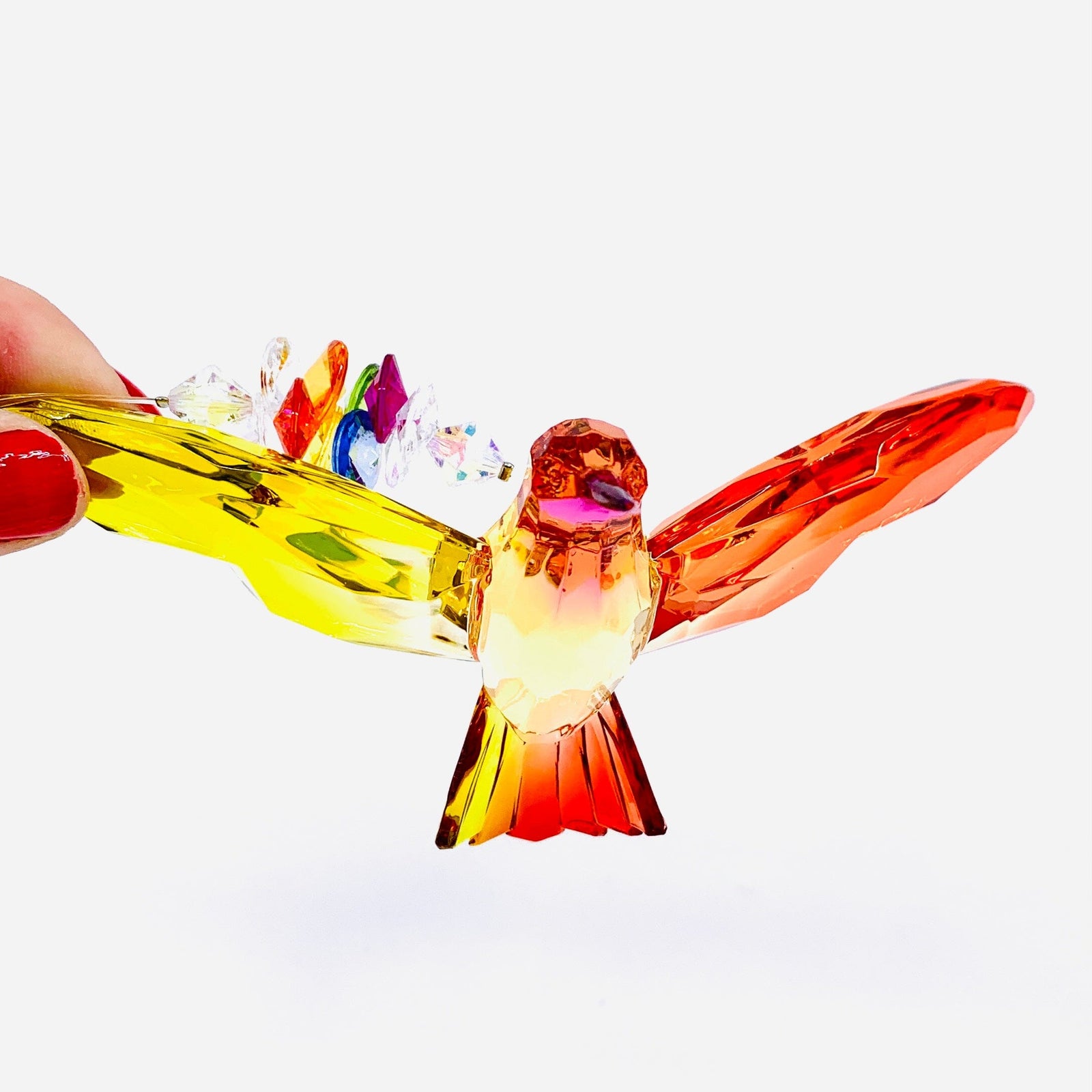 Hummingbird Crystal Ornament, 4 Ornament GANZ 