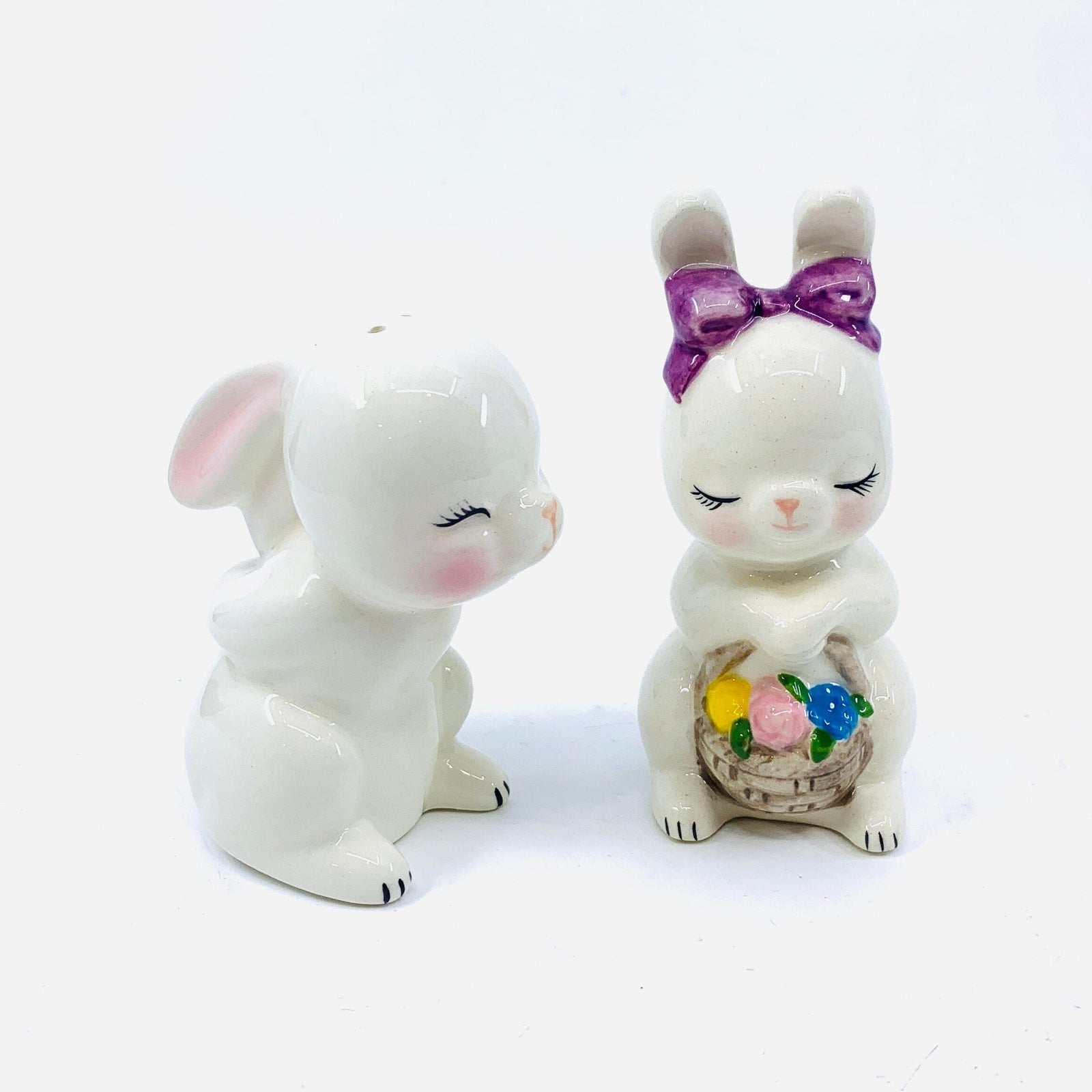 Kissing Bunnies Salt and Pepper Shakers COSMOS 