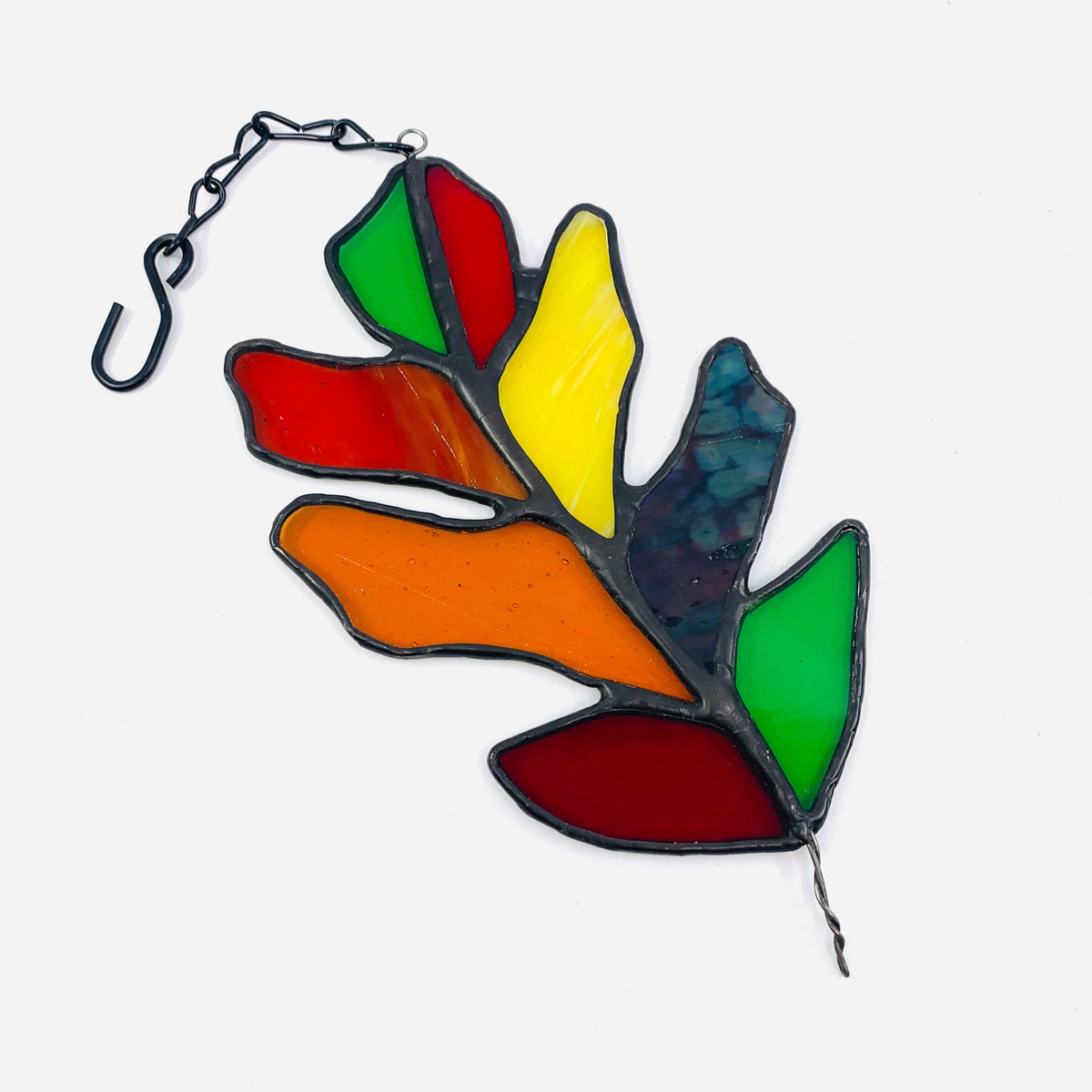 Stained Glass Suncatcher, Fall Leaves Decor Michelle Bachand Dowling 