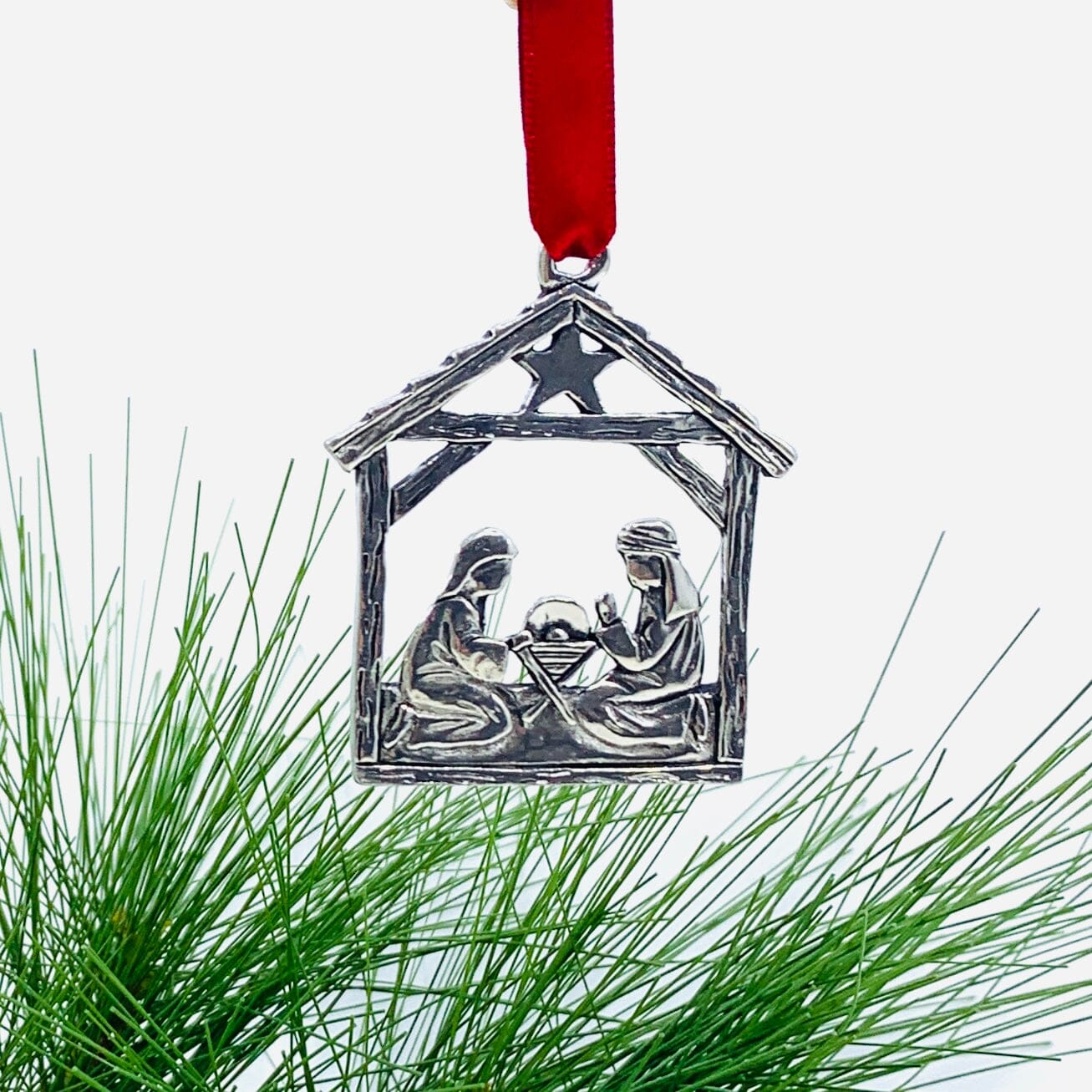Nativity Pewter Ornament Ornament Basic Spirit 