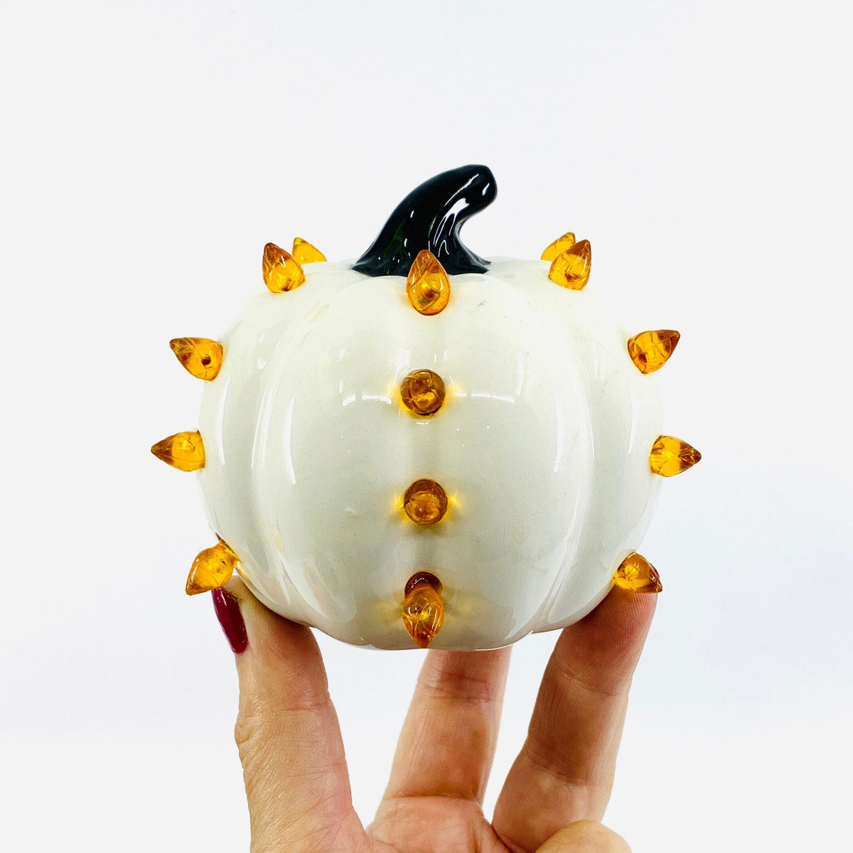 Lite-Up Pumpkin, White GANZ 