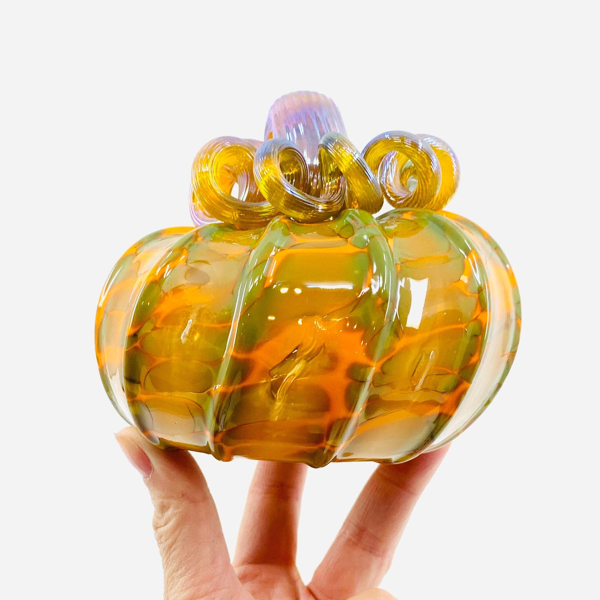 Daily Pumpkin 1244 Oops Squat Daily Pumpkin Luke Adams Glass Blowing Studio 
