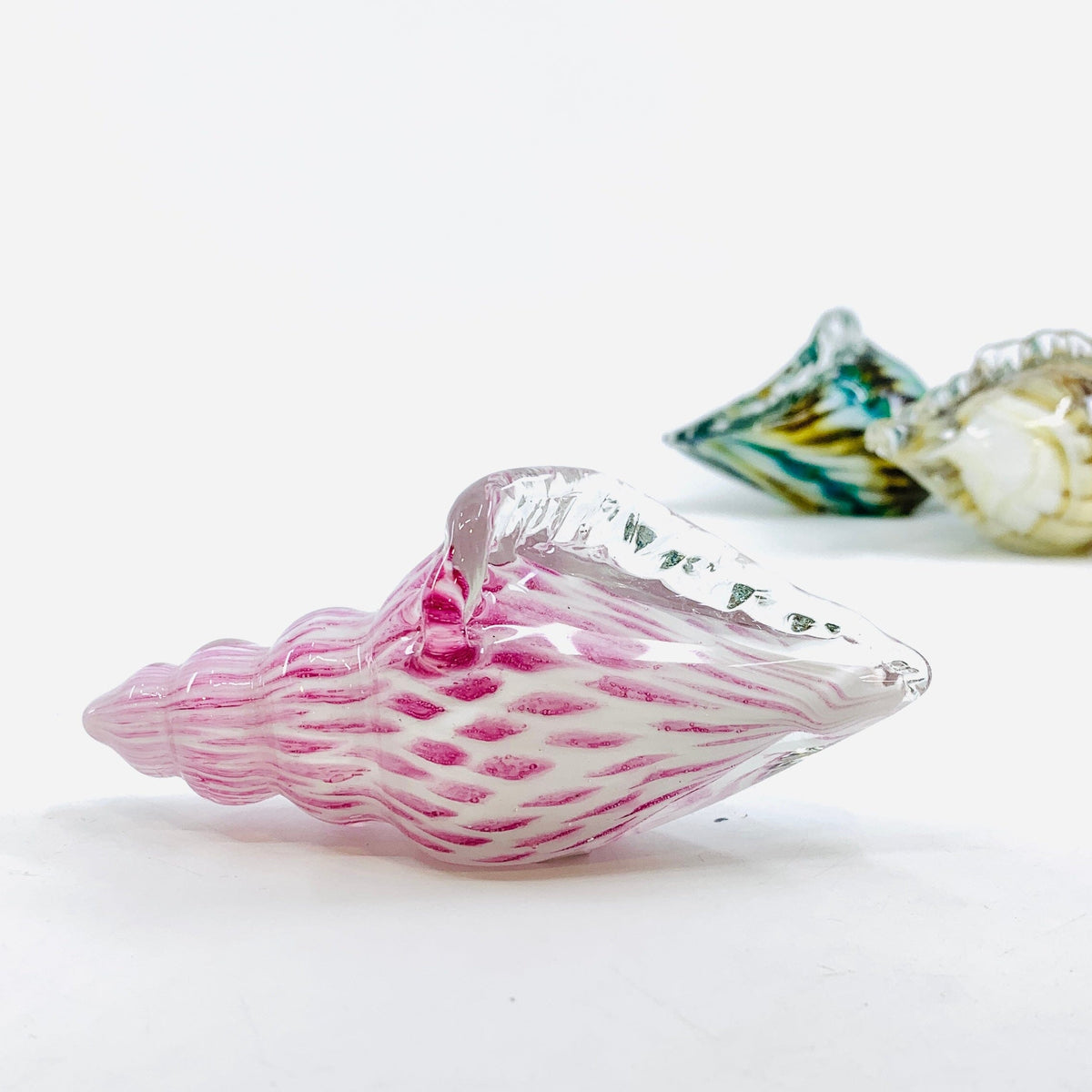Glass Seashell, Pink Decor Chesapeake Bay 