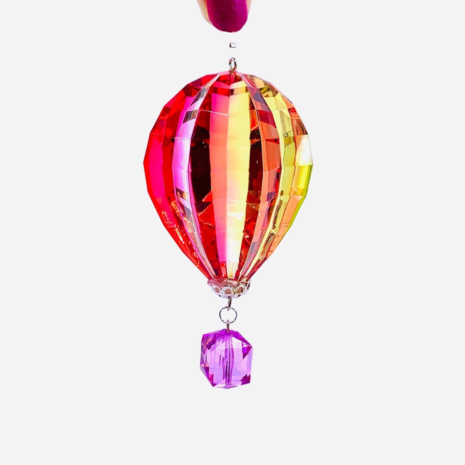 Hot Air Balloon Crystal Ornament, 2 Ornament GANZ 