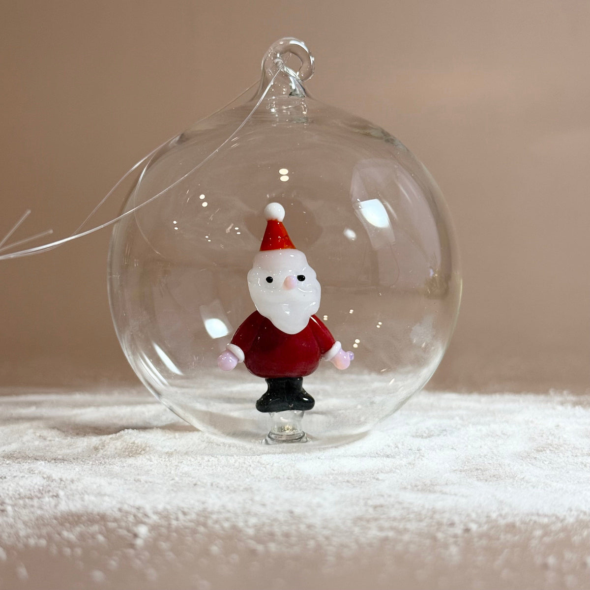 Glass Icon Ornament, Santa ICHENDORF 