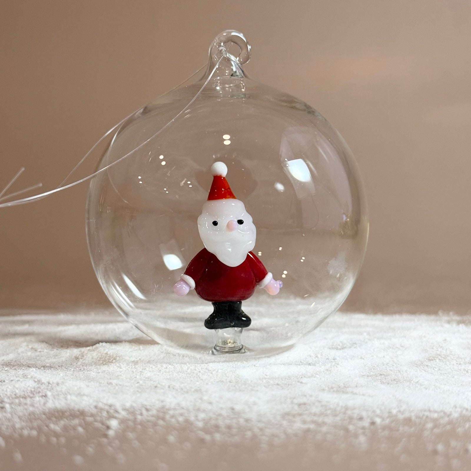 Glass Icon Ornament, Santa ICHENDORF 