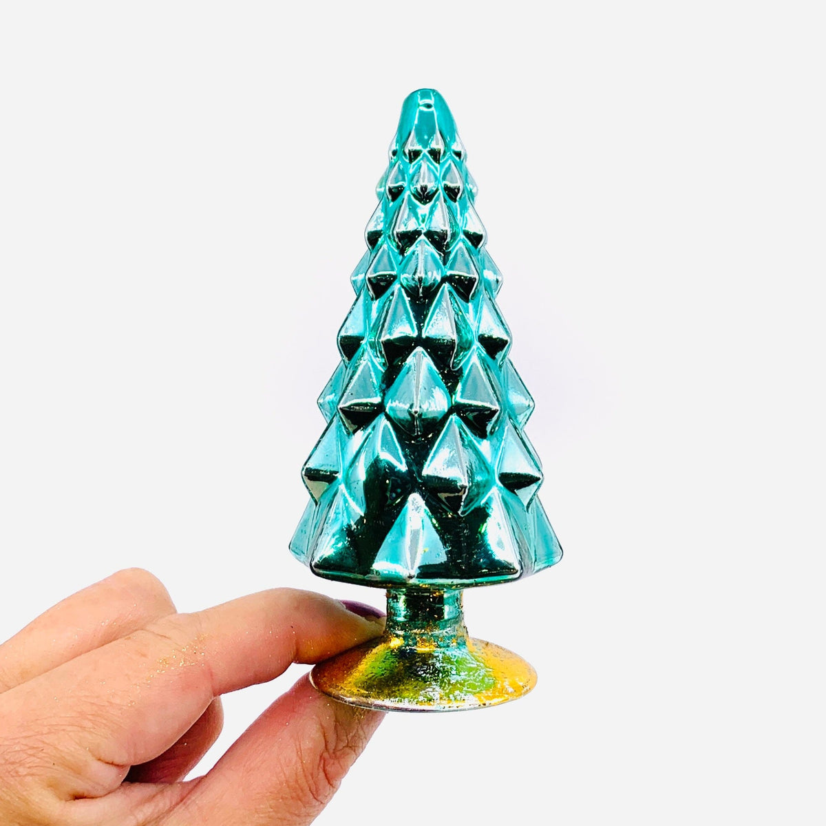 Rainbow Hue Glass Trees, Teal Cody Foster & Co 8 