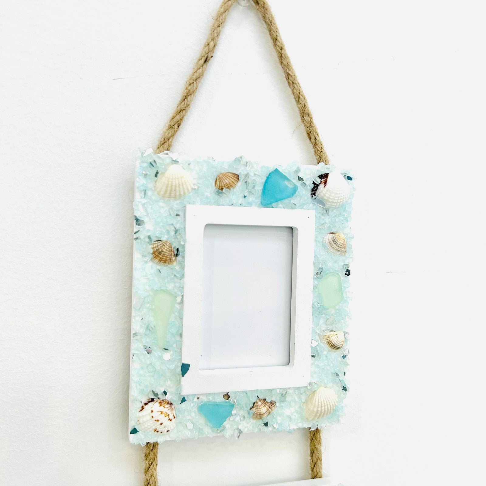 Sea Glass Triple Hang Picture Frame Decor Chesapeake Bay 