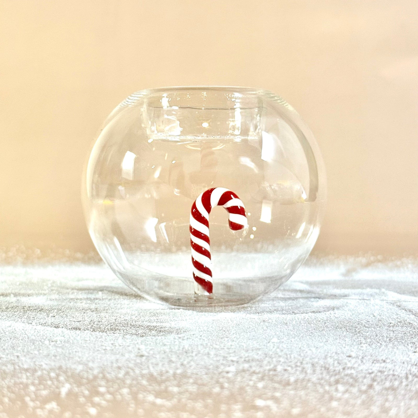 Globe Tealight Holder, Candy Cane Decor Tag 