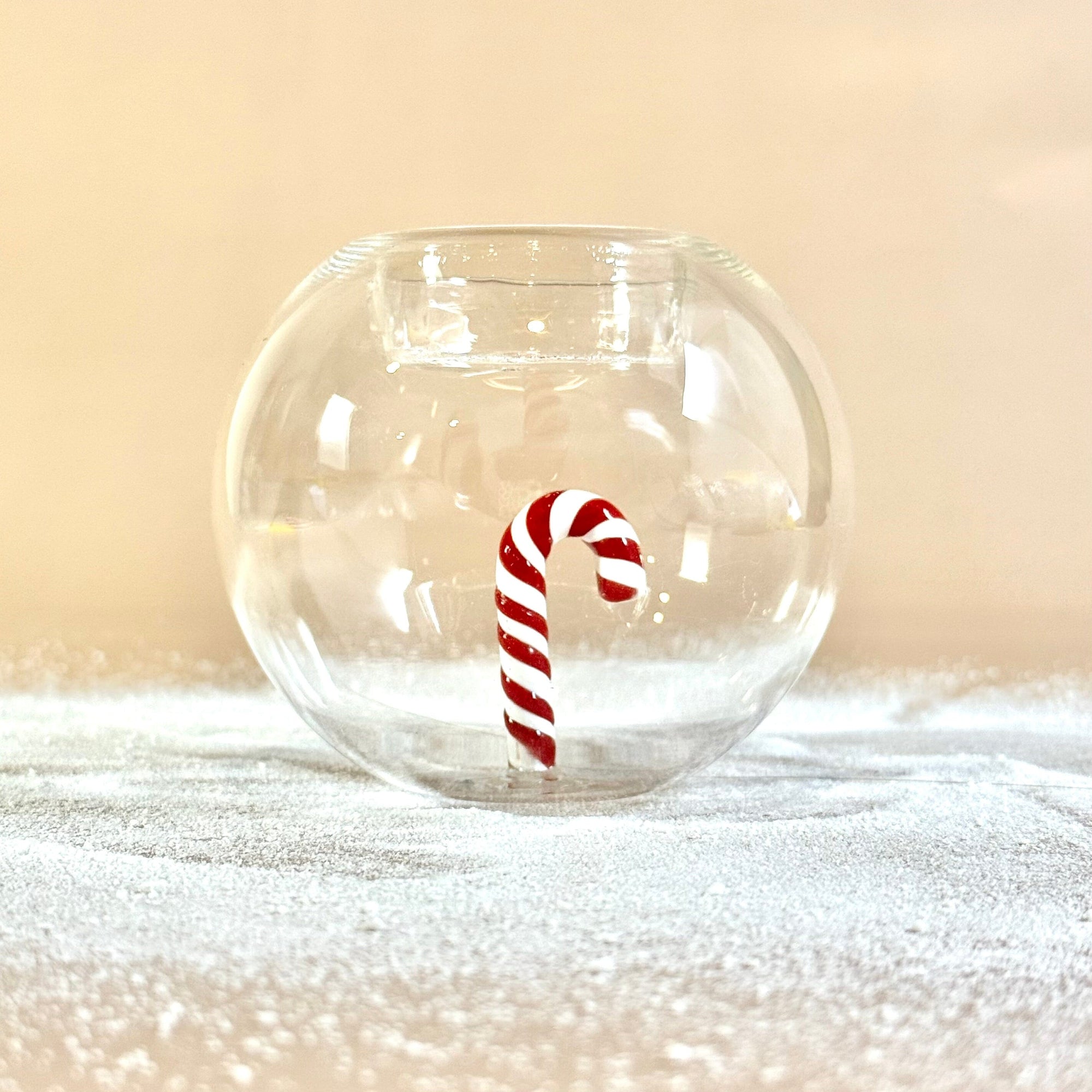 Globe Tealight Holder, Candy Cane Decor Tag 
