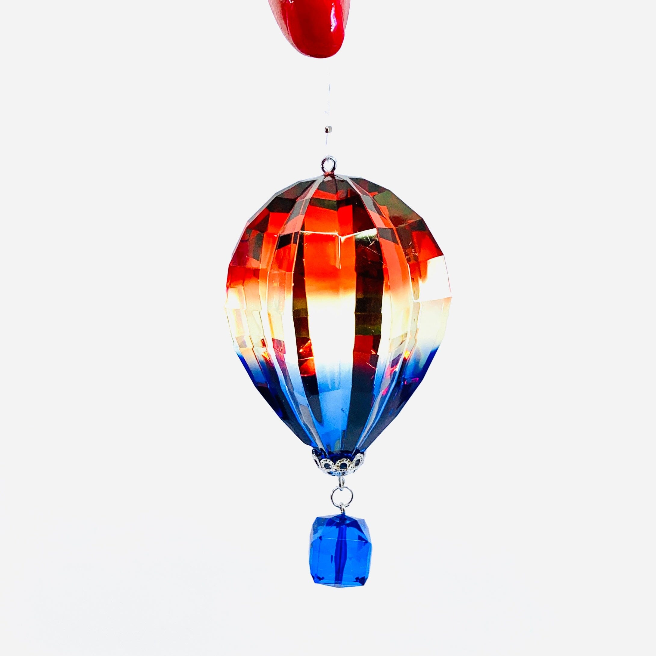 Hot Air Balloon Crystal Ornament, 7 - Luke Adams Glass Blowing Studio