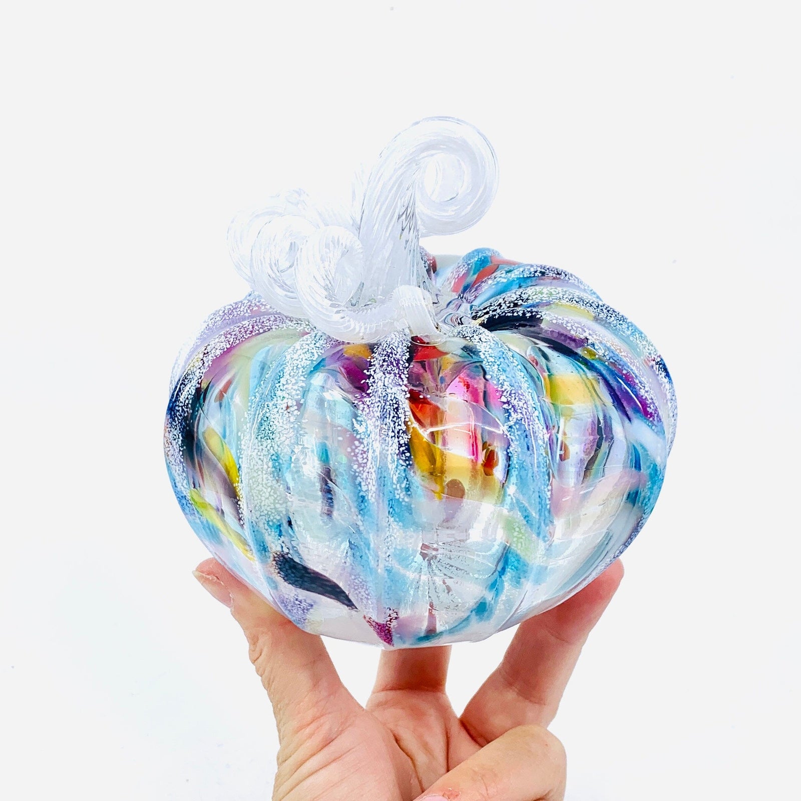 Daily Pumpkin 1725 Holiday Snowfall Squat Gabby Luke Adams Glass Blowing Studio 