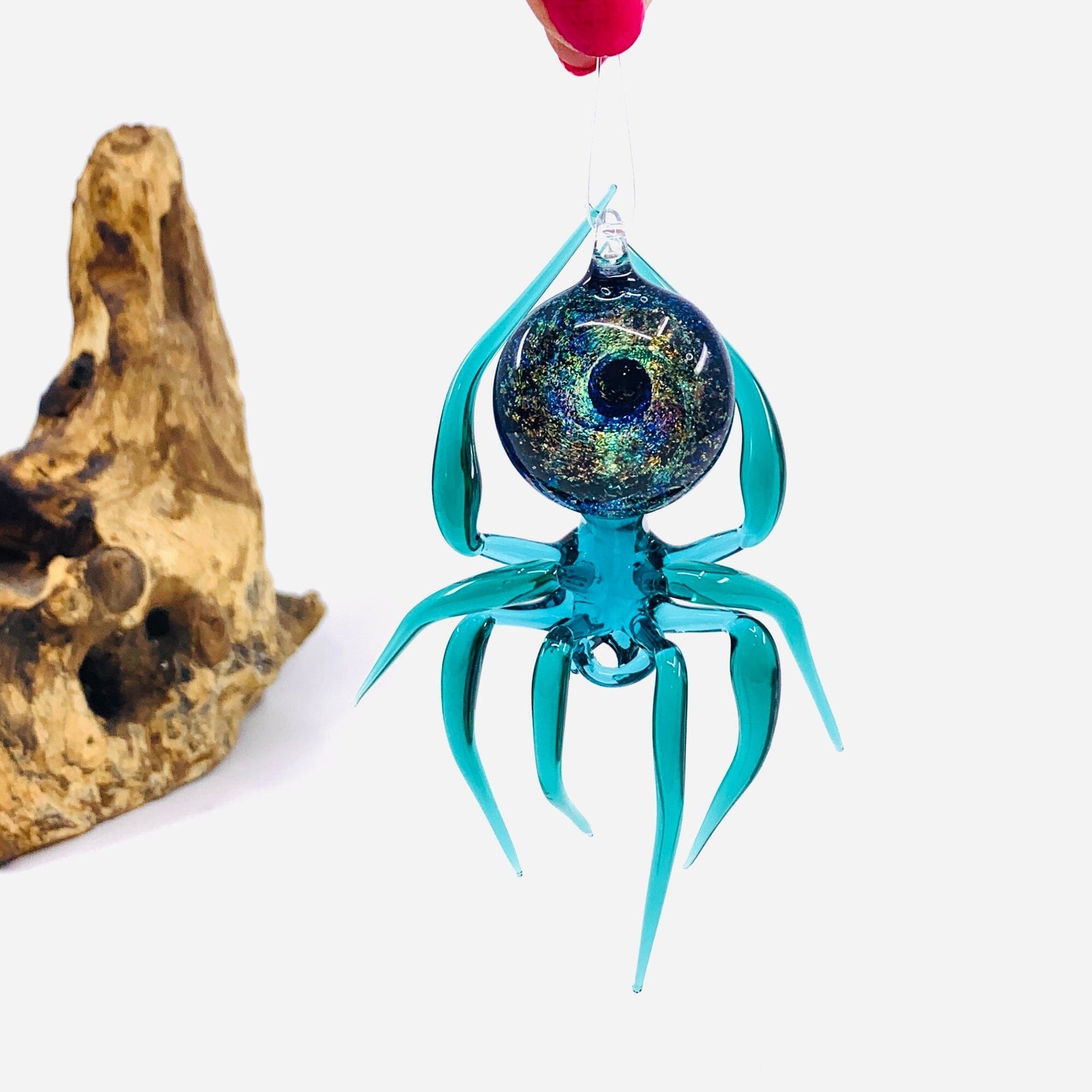 Glass Galaxy Spider Ornament, 50 Ornament WGK Glass Art Inc 