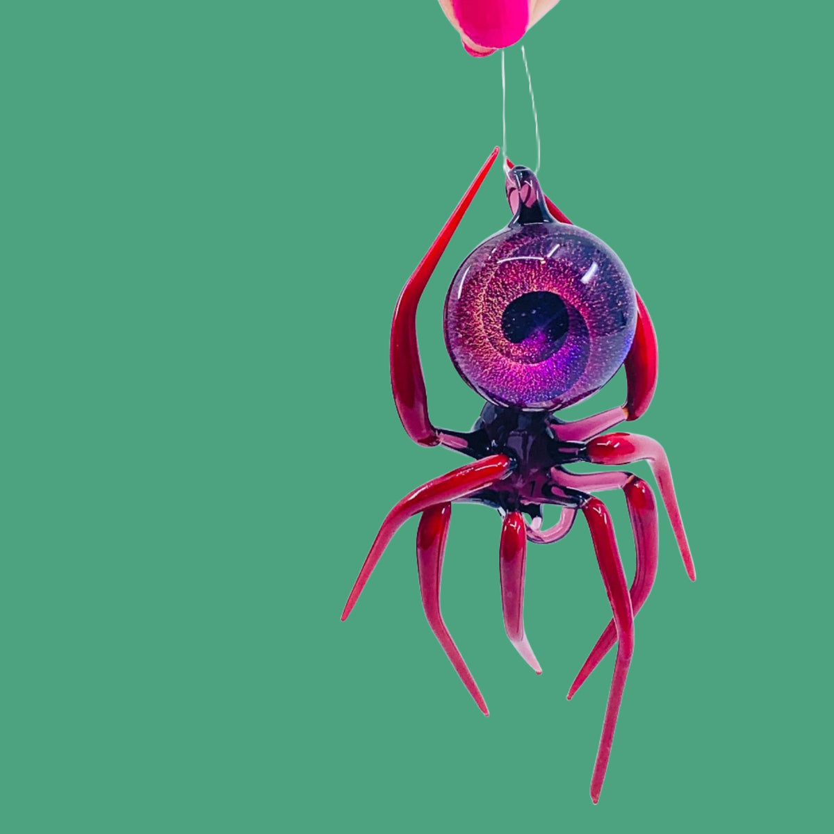 Glass Galaxy Spider Ornament, 36