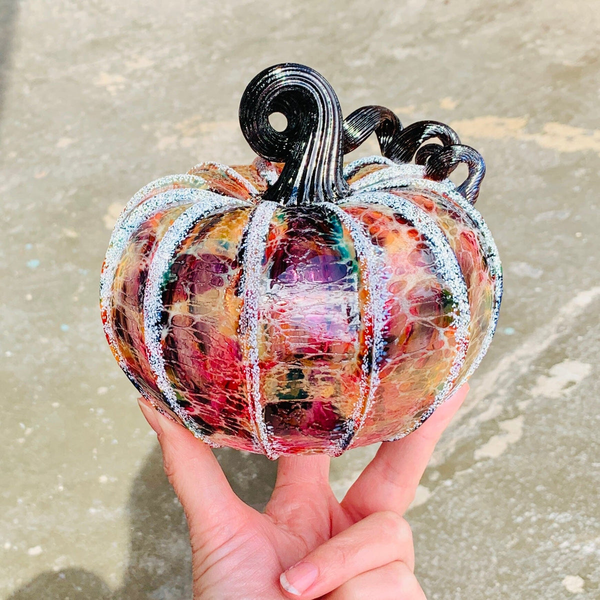 Best Pumpkin of The Day 3807 Fall Jumbo Squat Gabby Luke Adams Glass Blowing Studio 