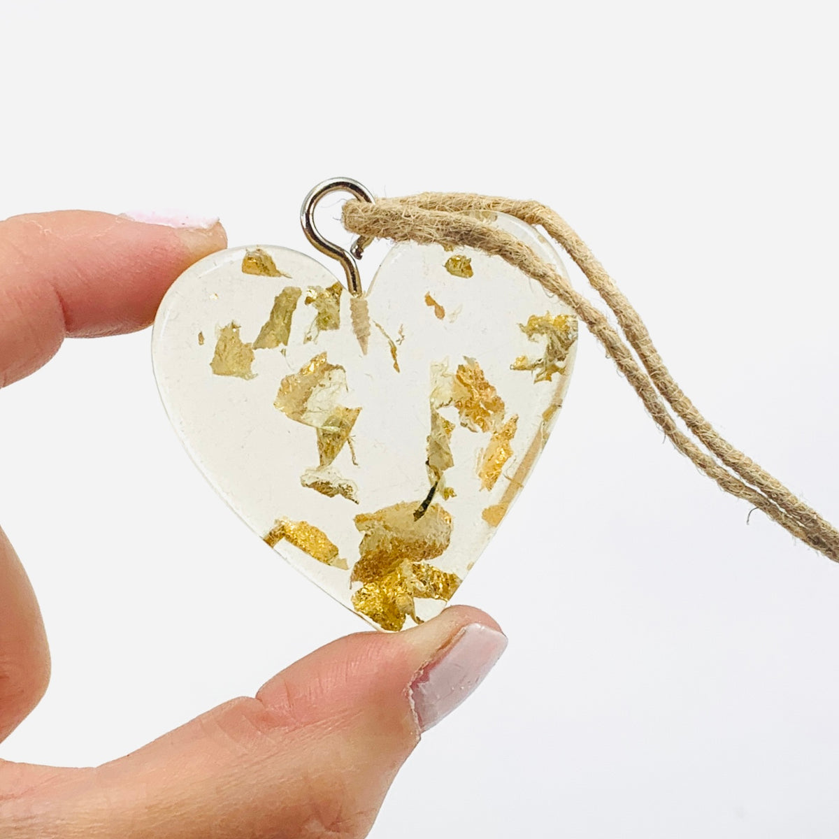 Gold Fleck Heart Ornament