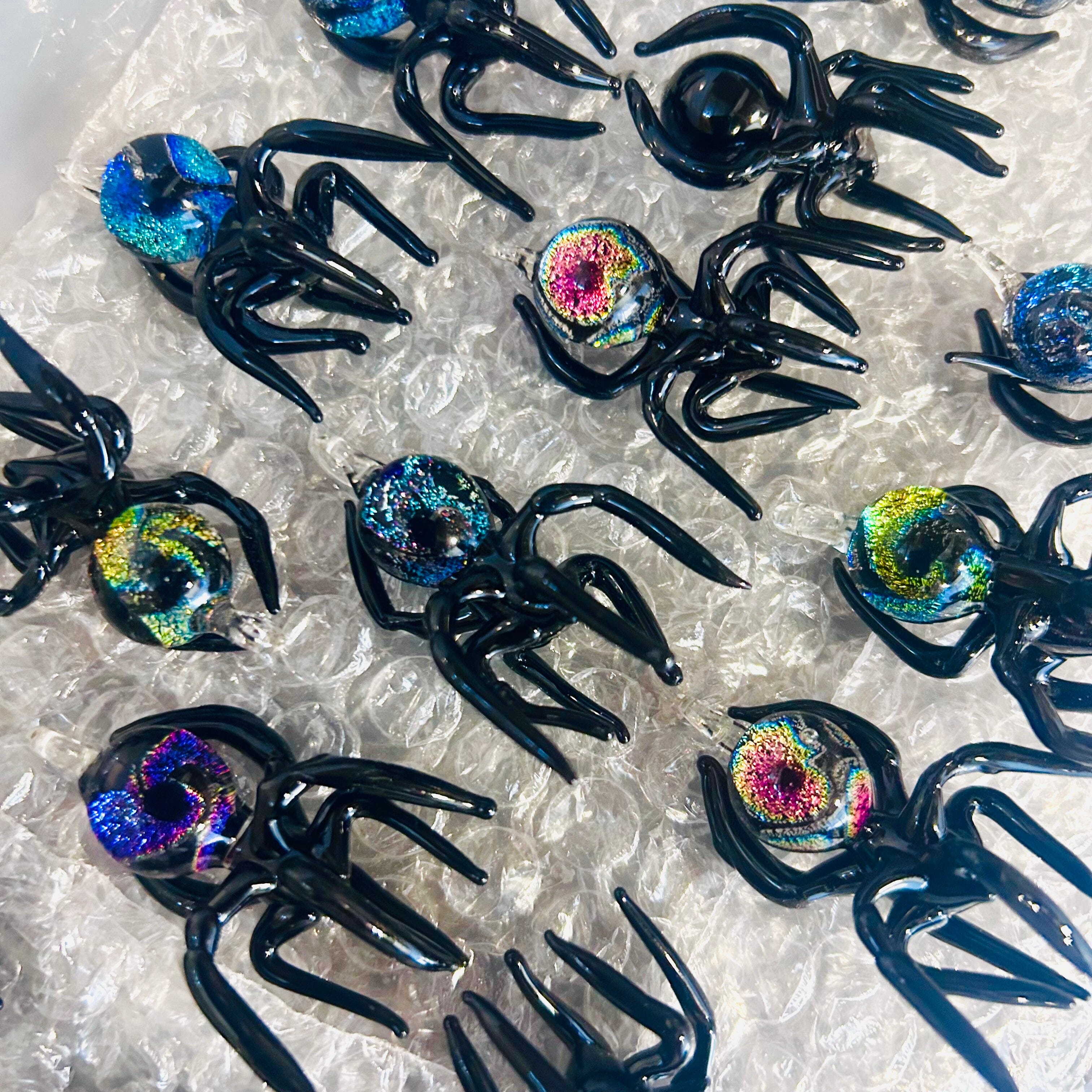 Mini Glass Galaxy Spider 171 - Luke Adams Glass Blowing Studio