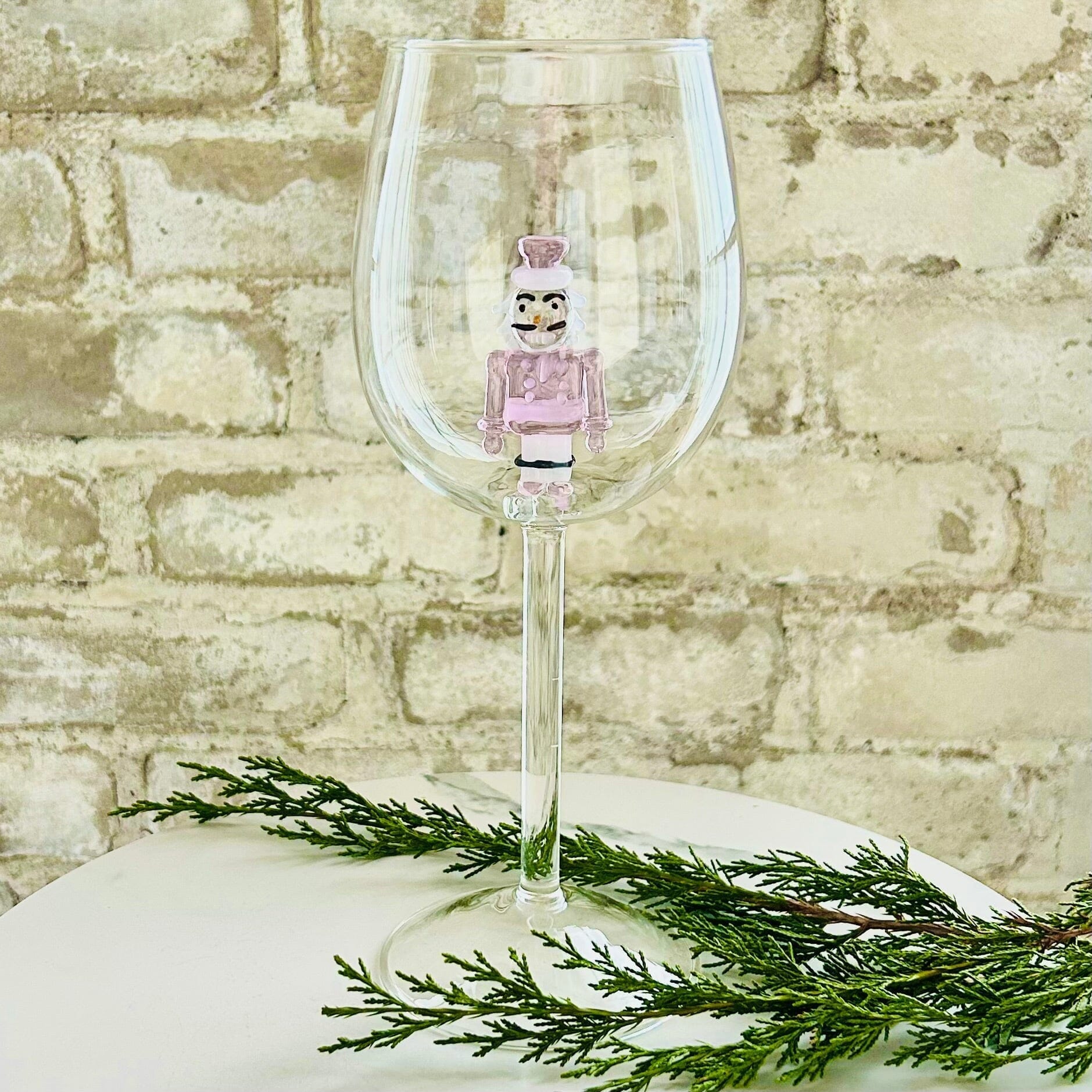 Holiday Icon Wine Glass, Snowman Creative Co-Op 