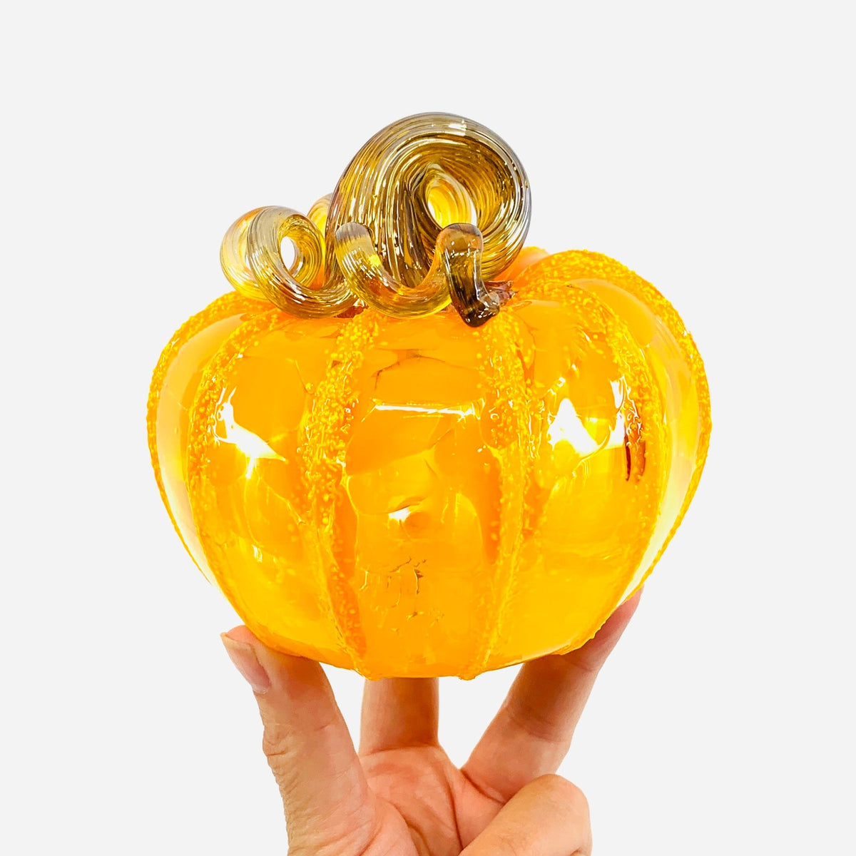 Daily Pumpkin 3082 Fall Squat Gabby Luke Adams Glass Blowing Studio 