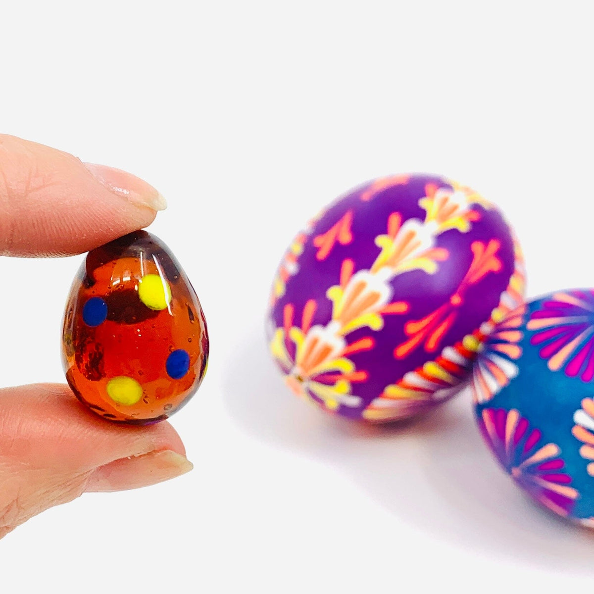 Mini Glass Egg, Amber Miniature Amazon 
