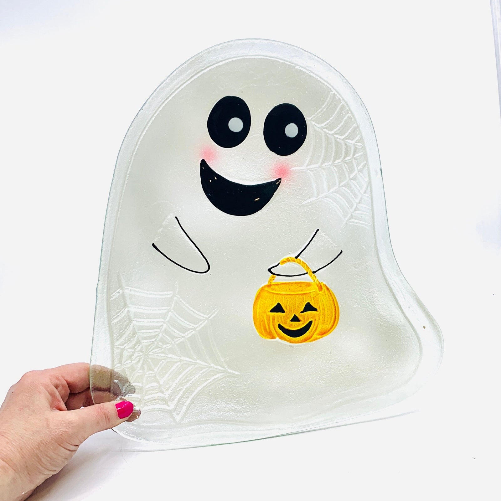 Glass Fusion Platter, Ghost 19 Decor Boston International, INC 