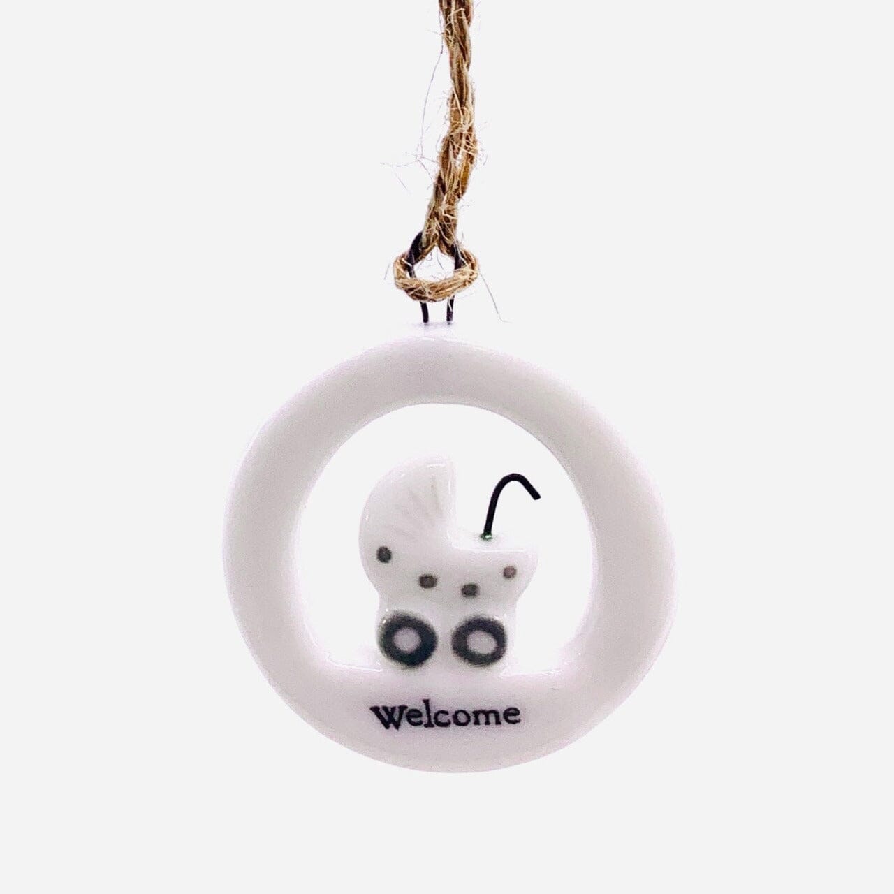 Porcelain Ornament, Welcome Ornament Two's Company 