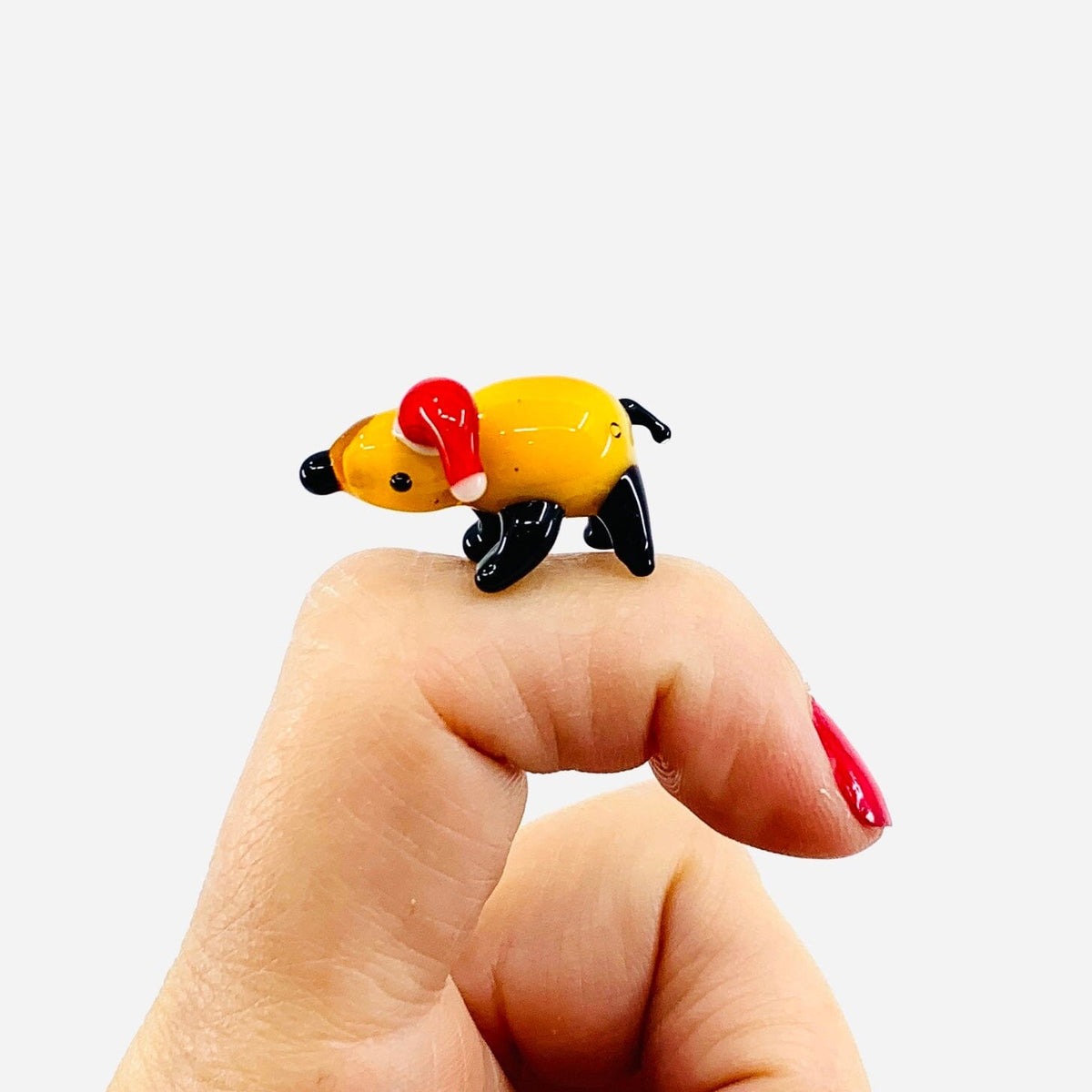 Glass Santa Hat Capybara Miniature Alex 