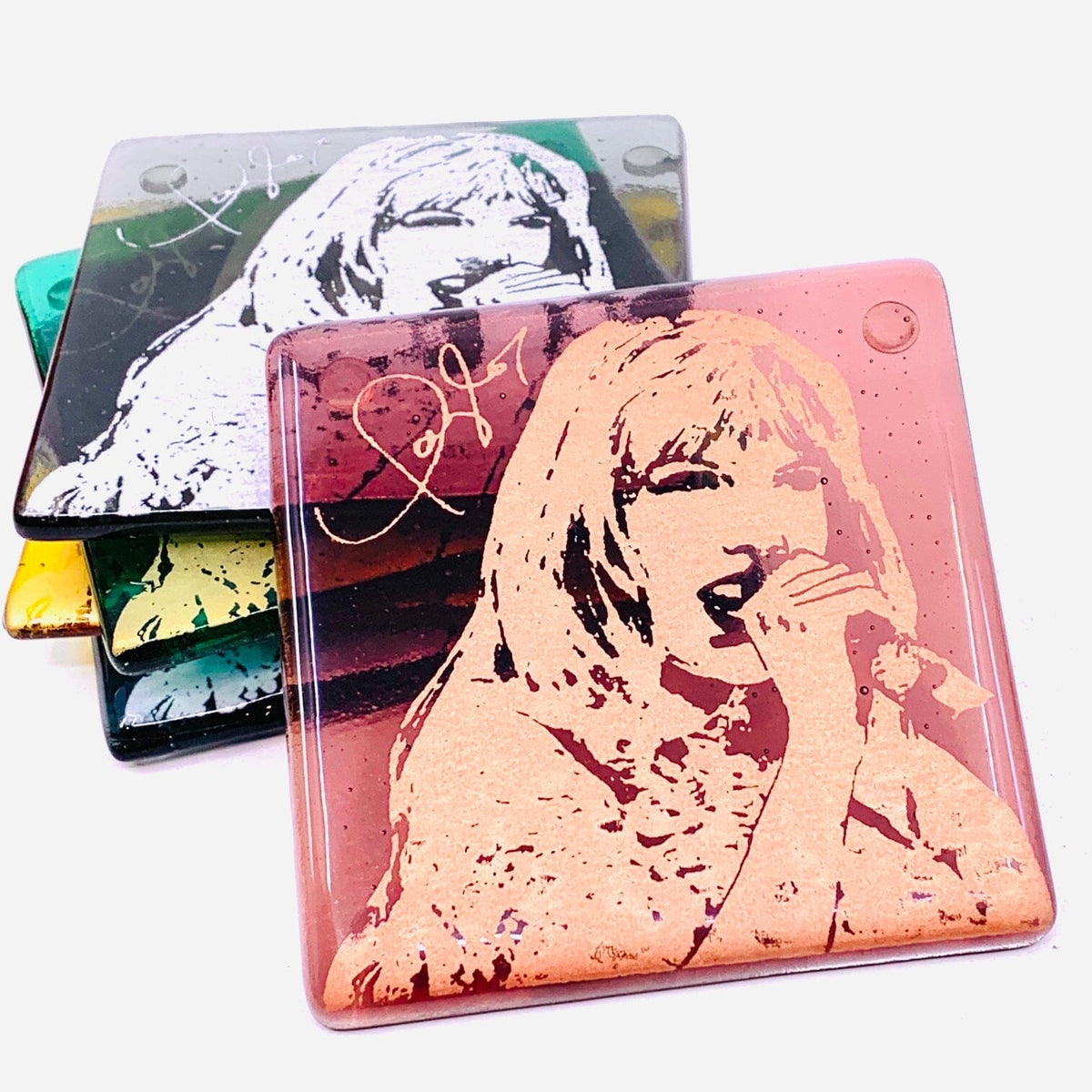 Taylor Made Swift Glass Coasters KiKu Plum 