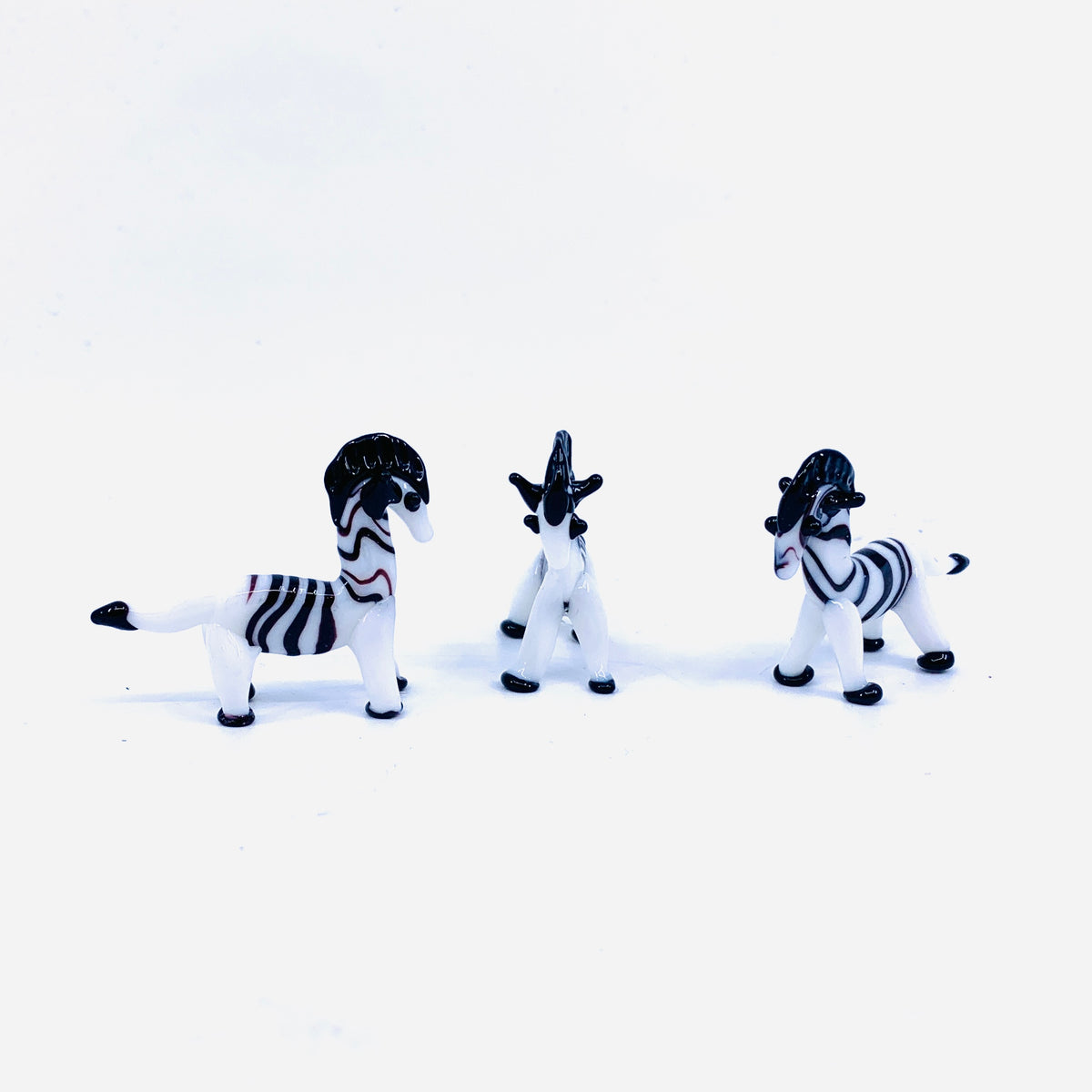 Tiny Glass Zebra 354