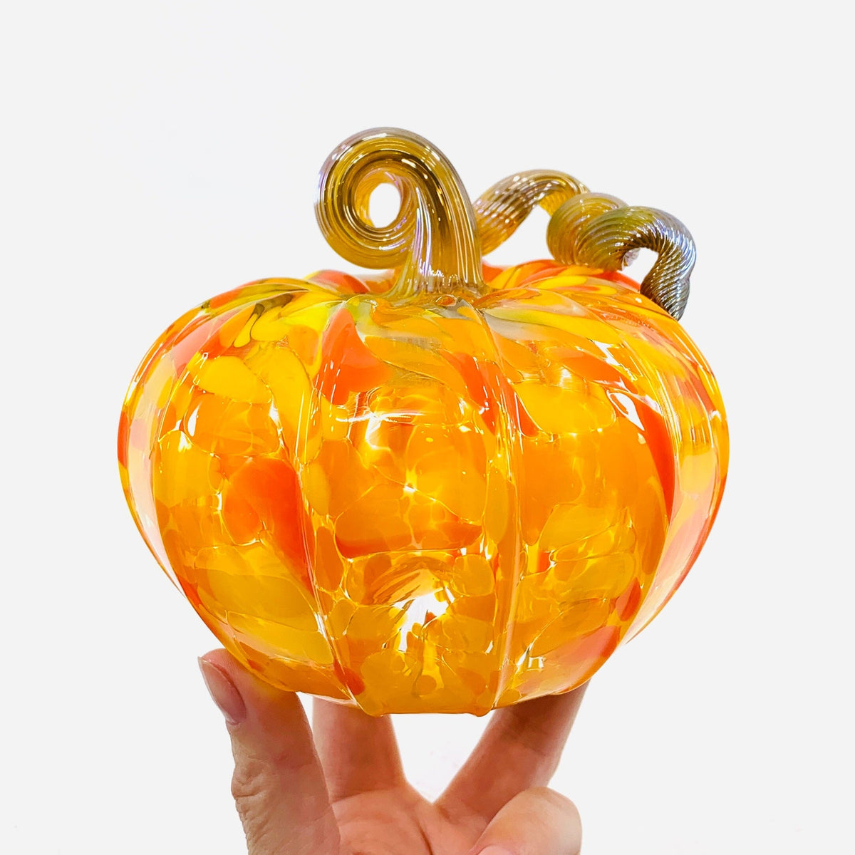 Daily Pumpkin 1242 Squat Daily Pumpkin Luke Adams Glass Blowing Studio 