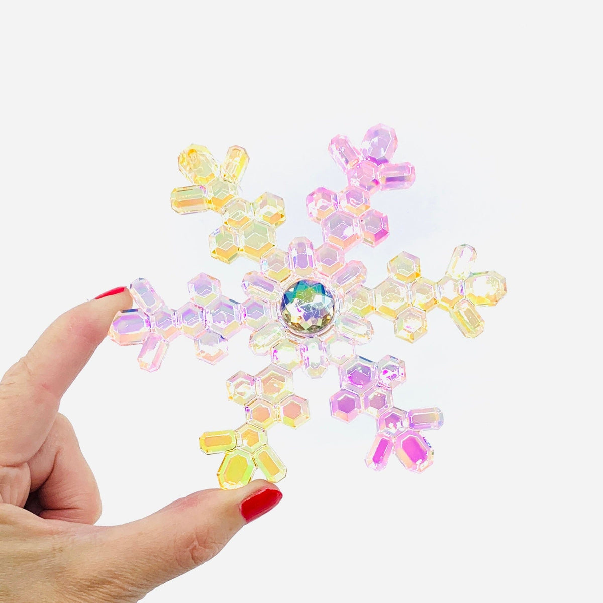 Iridescent Snowflake Crystal Acrylic Ornament Ornament GANZ 