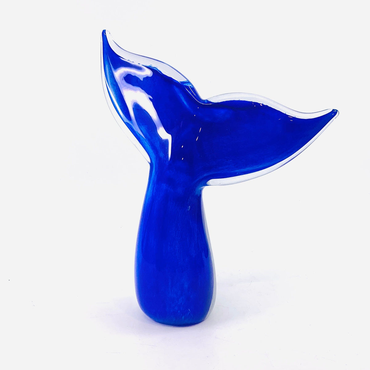 Glass Whale Tail Paperweight Decor Chesapeake Bay 