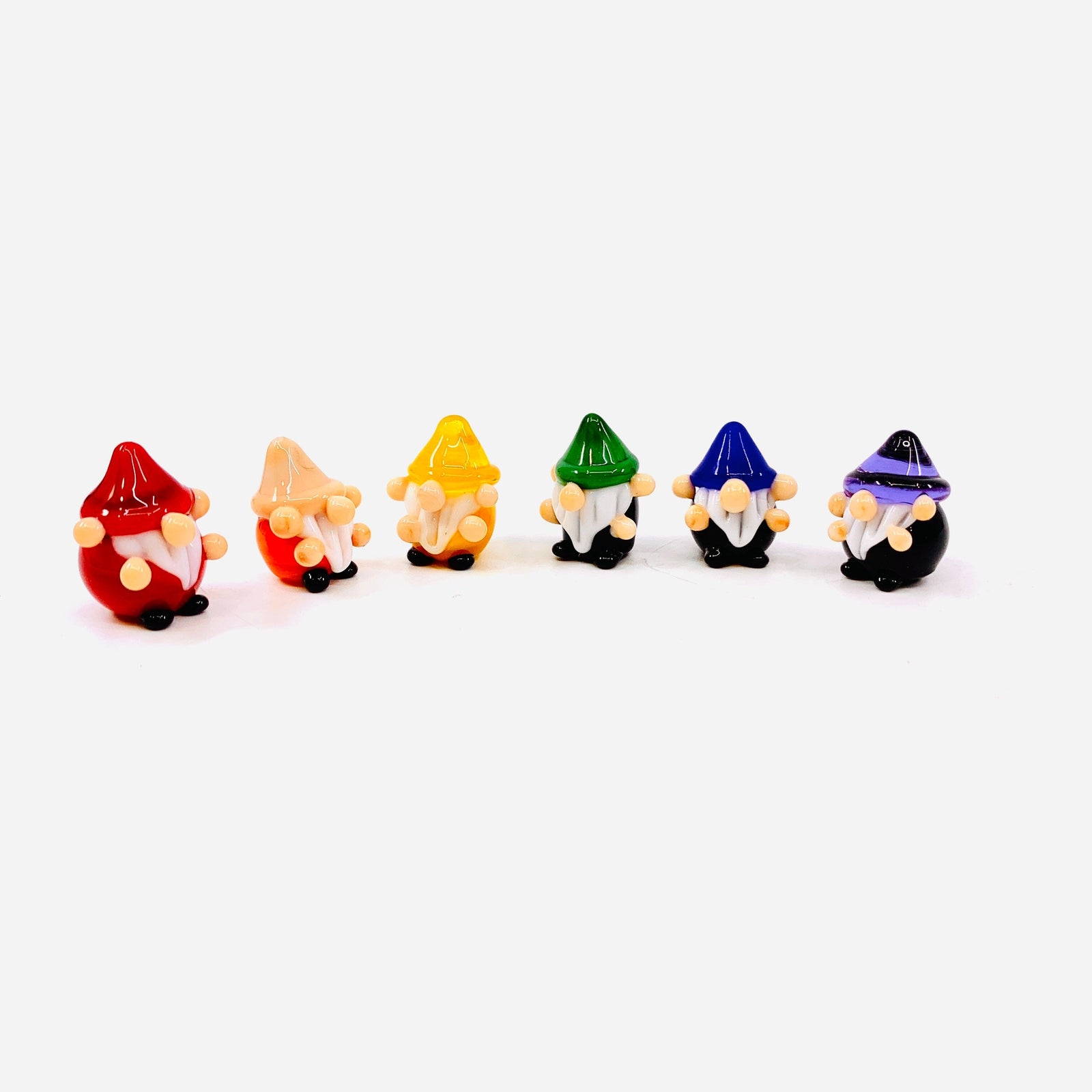 Tiny Glass Rainbow Gnomes, 252 - Blue Miniature Alex 