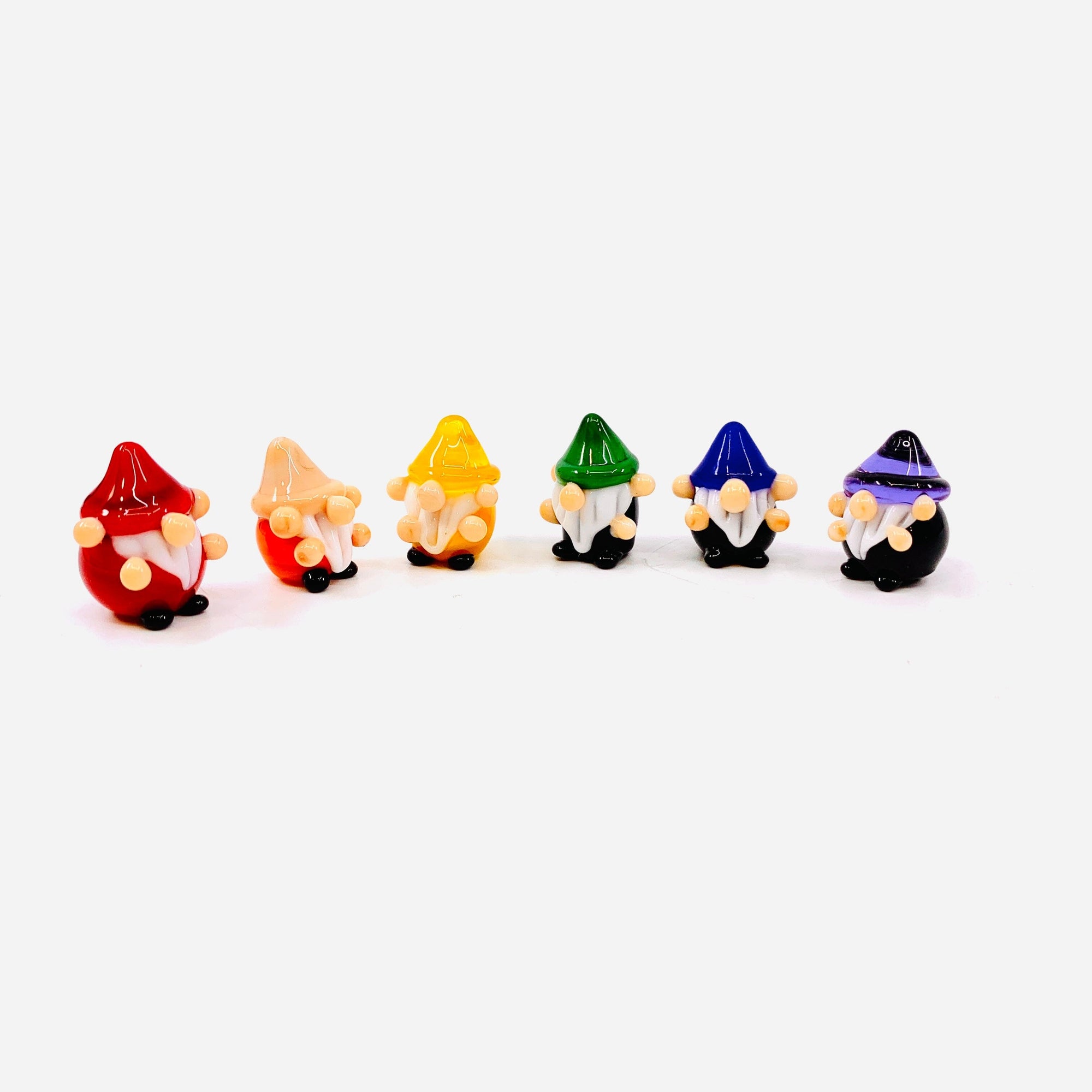 Tiny Glass Rainbow Gnomes, 252 - Blue Miniature Alex 