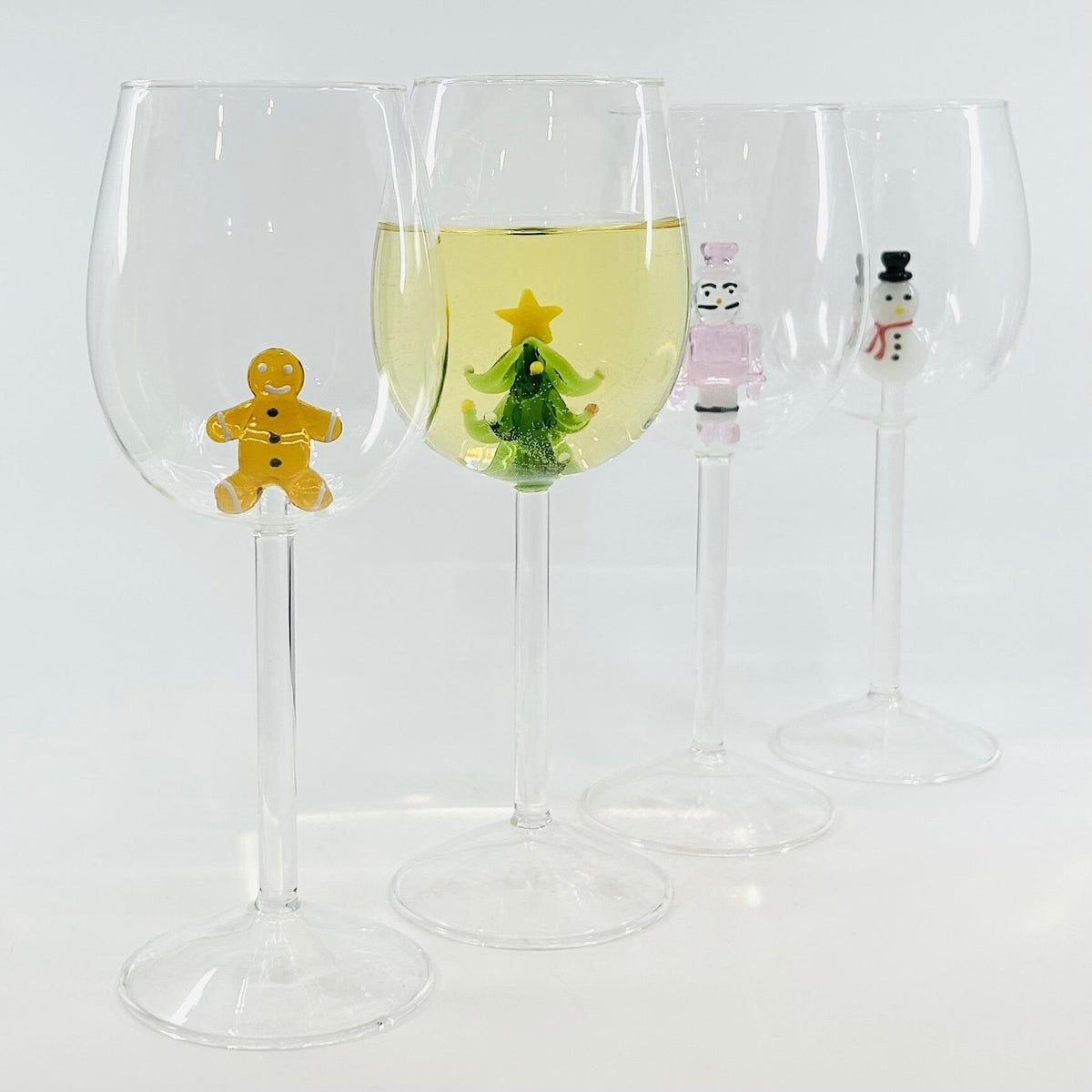 Holiday Icon Wine Glass, Gingerbread Man Creative Co-Op 