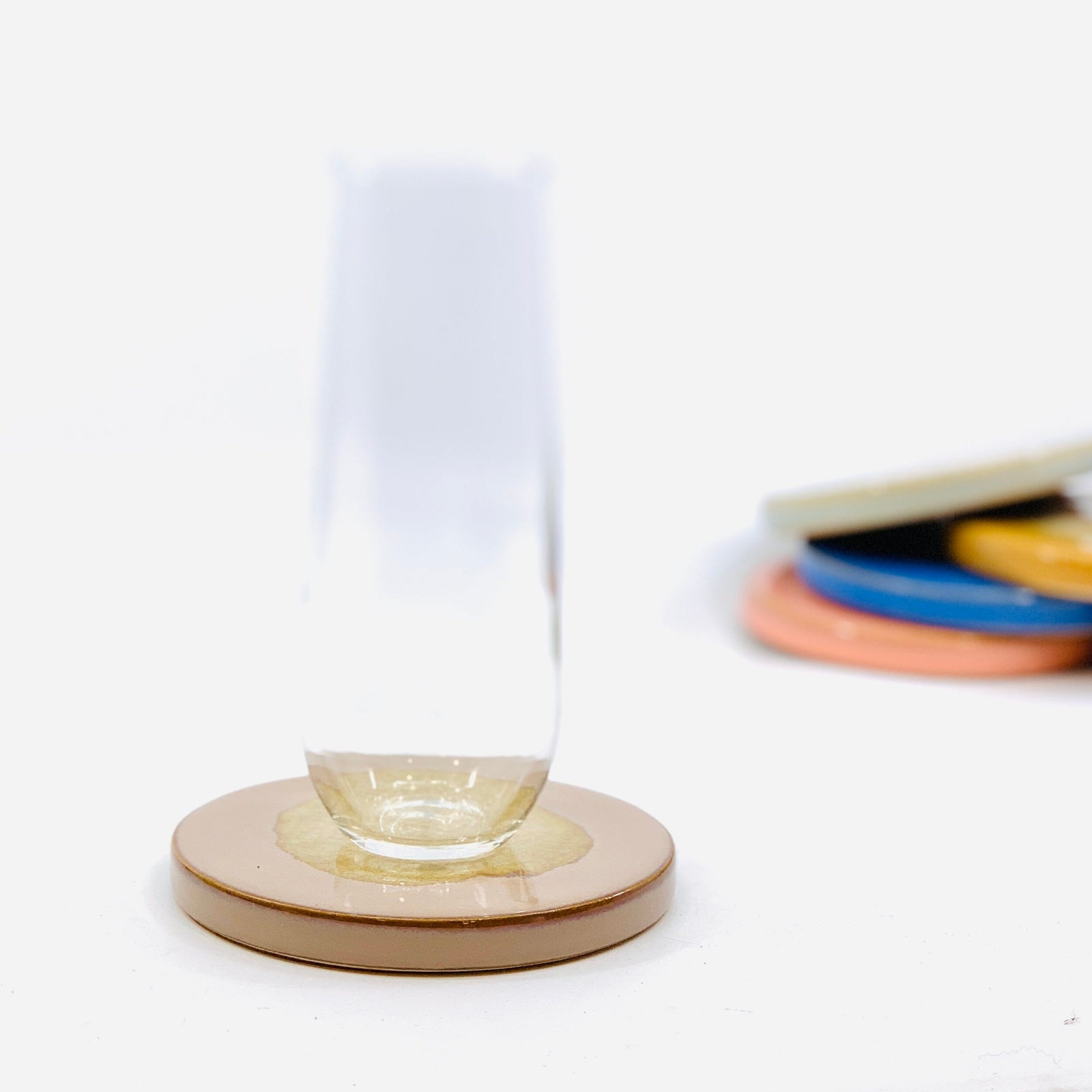 Stoneware Reactive Glaze Coaster, 11 Creative Co-op 