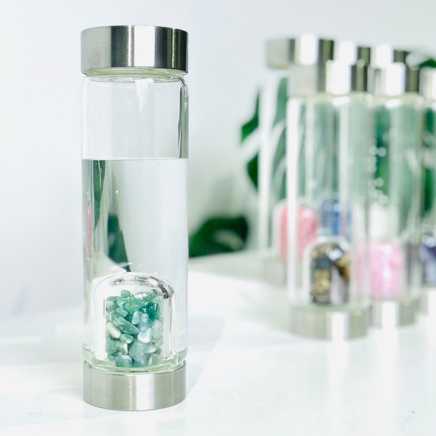 Gemstone Water Bottle, Fluorite Earth's Elements 