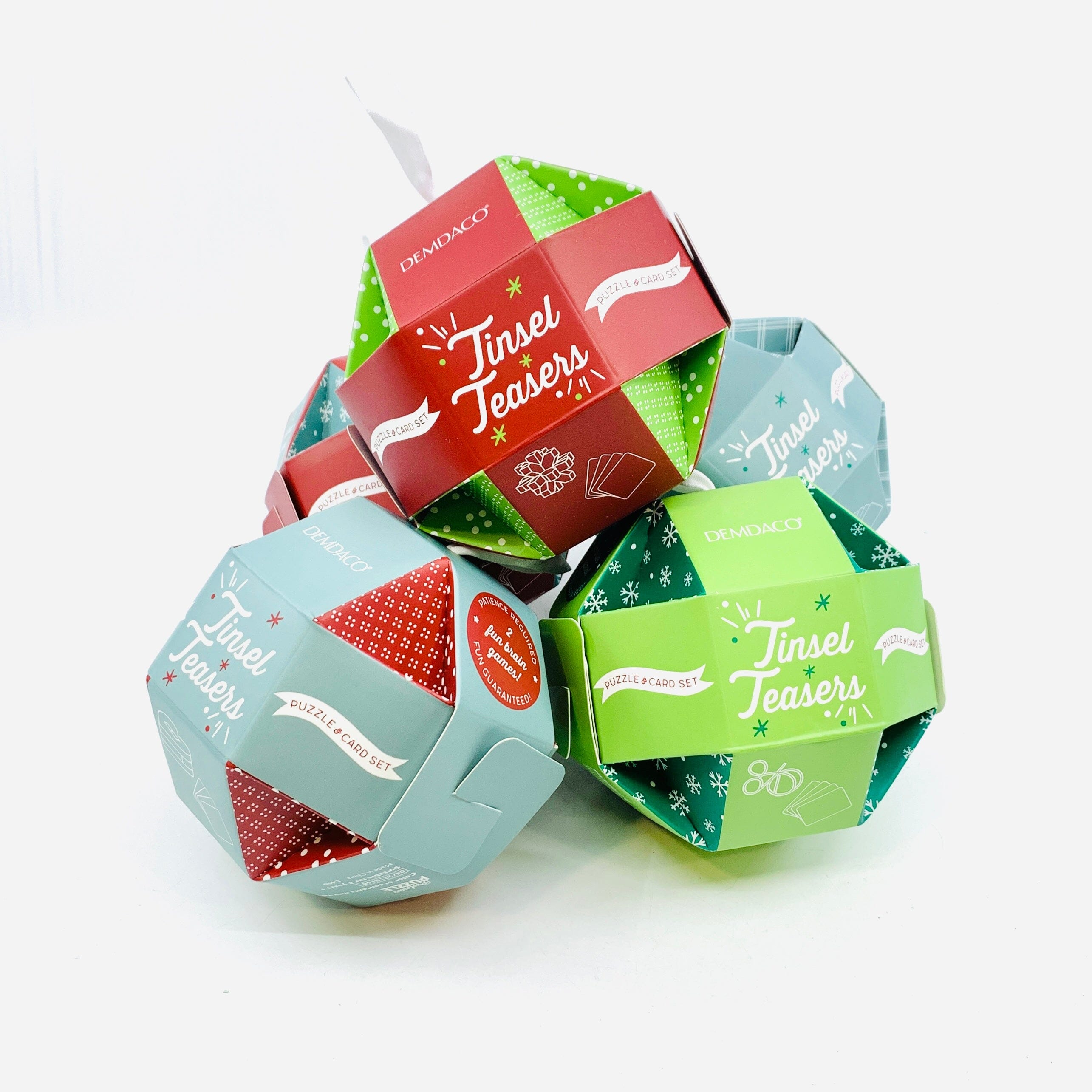 Tinsel Teasers Card and Puzzle Set - Luke Adams Glass Blowing Studio